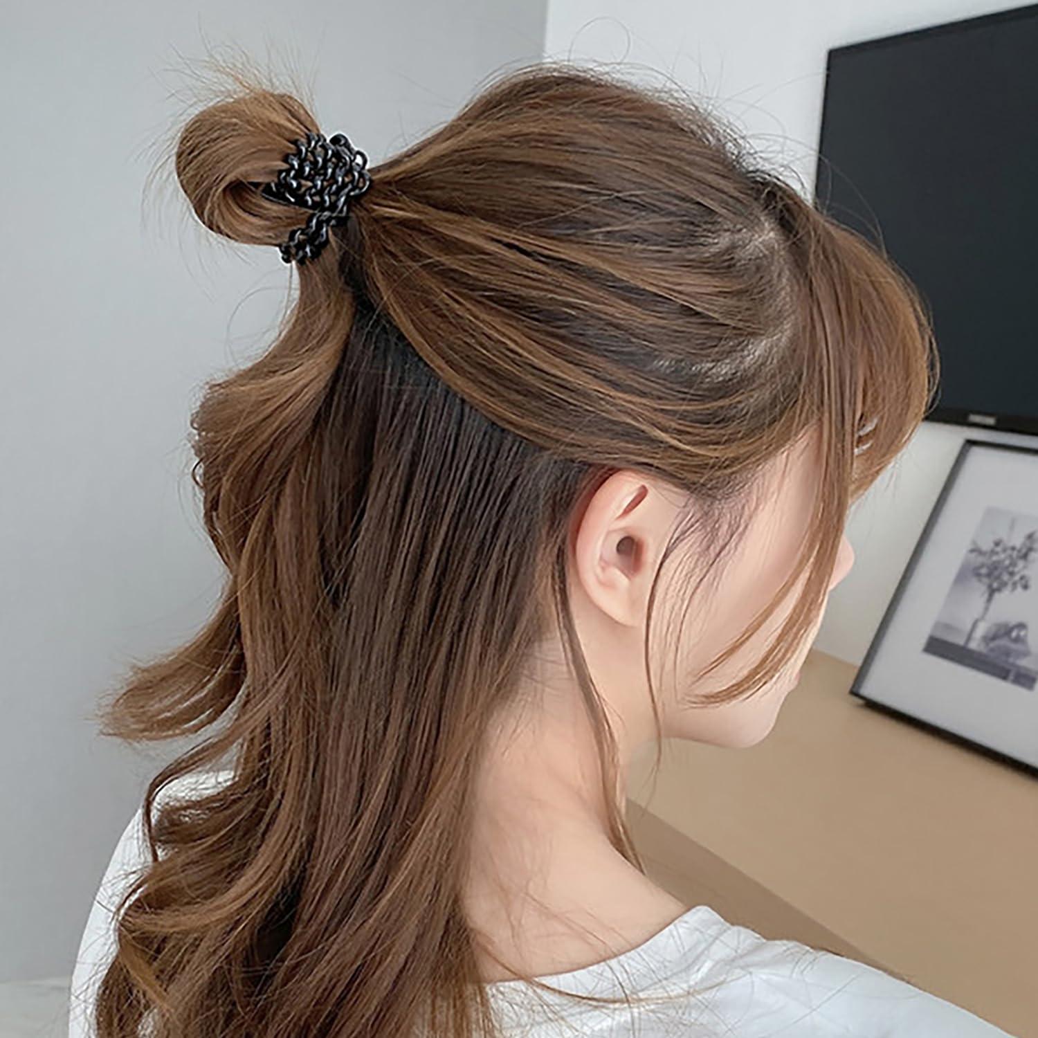 Laços de Cabelo Espirais JessLab, 10 Pcs, Cores Sortidas, 13.9 cm