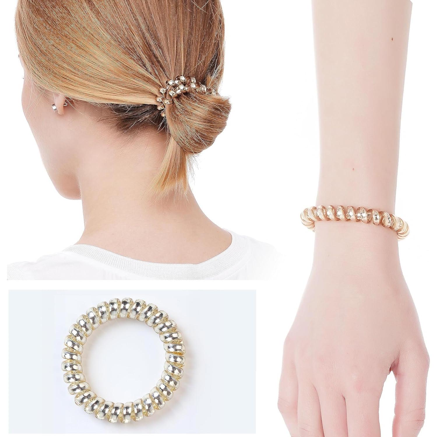 Juego de 6 Lazos de Cabello Dorados para Damas de Honor