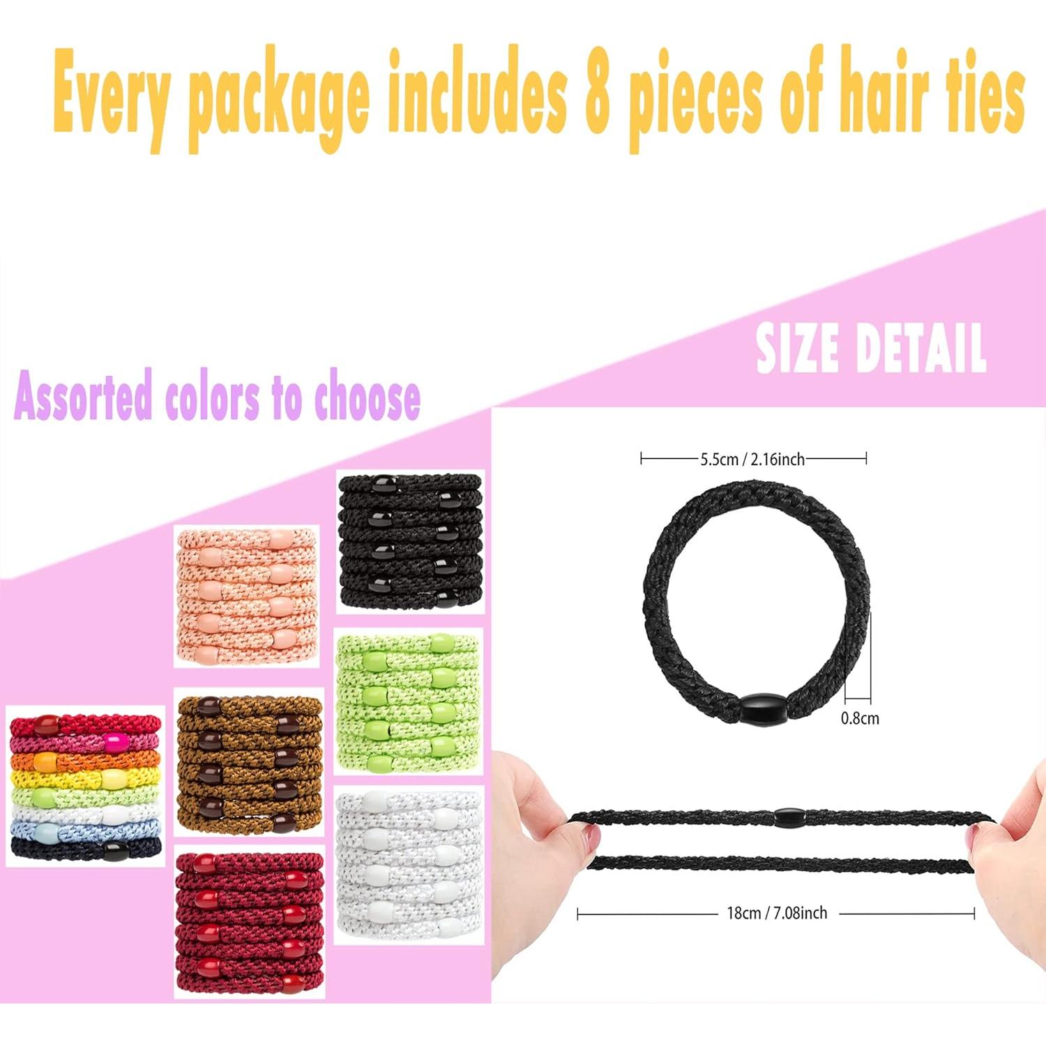 Banda Elástica para Cabello AXEN 8 Piezas Algodón Pastel