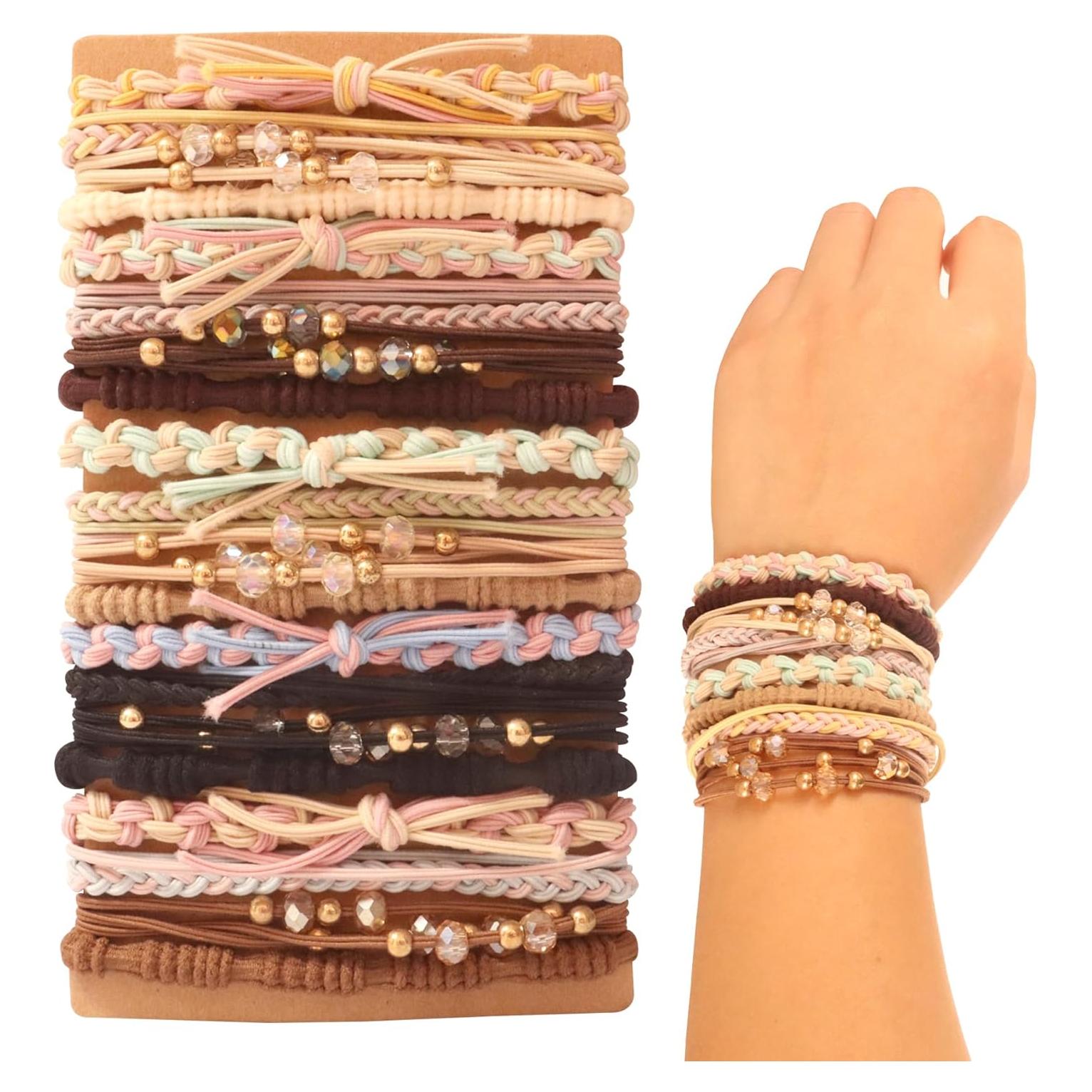 20 Gomas de Pelo Elásticas FECASIMY - Sin Daño, 6.35 cm