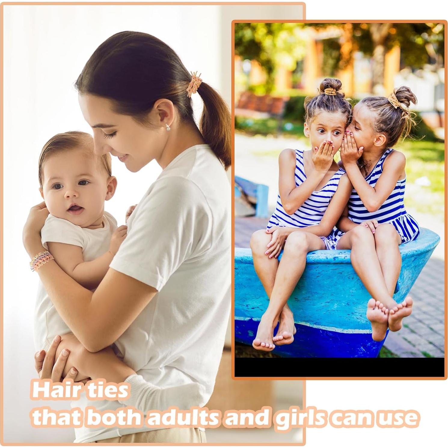 20 Gomas de Pelo Elásticas FECASIMY - Sin Daño, 6.35 cm