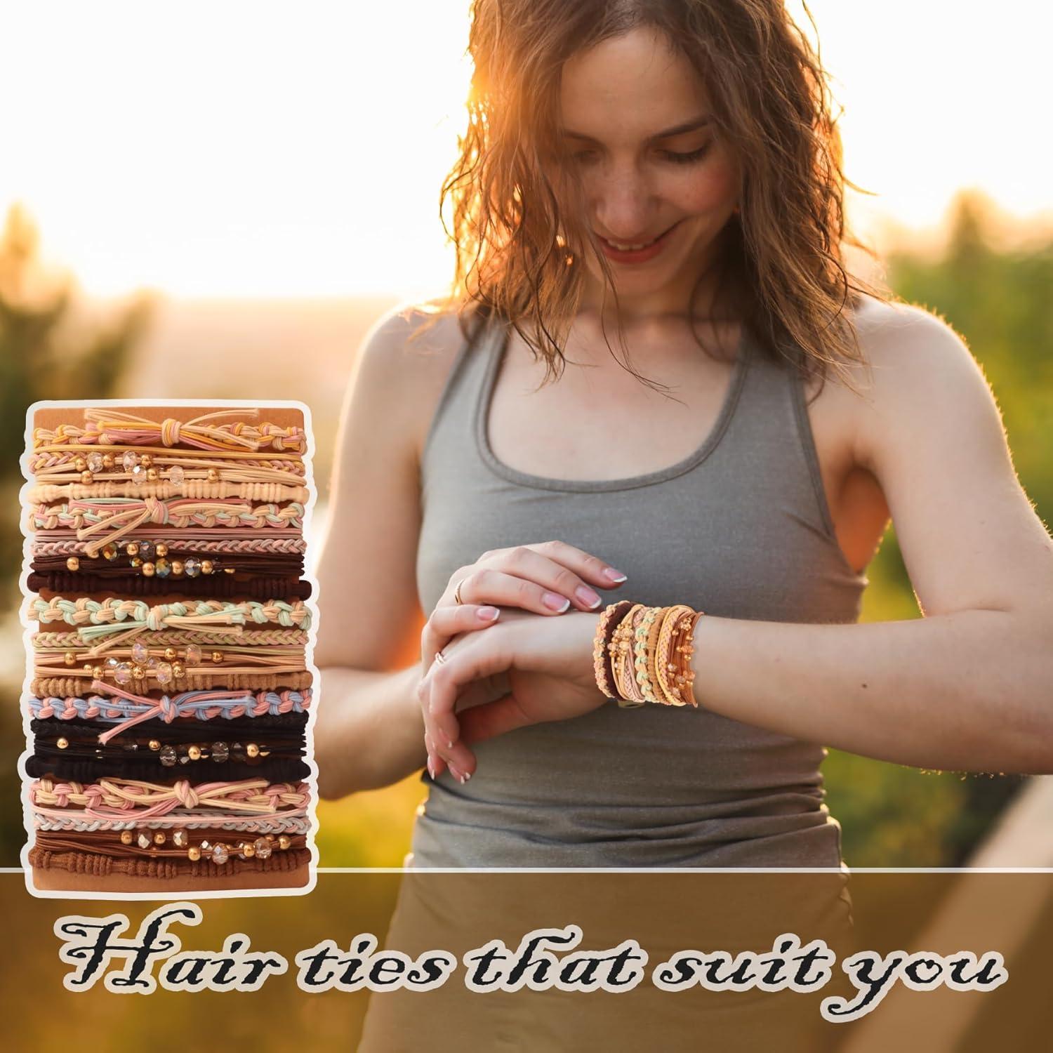 20 Gomas de Pelo Elásticas FECASIMY - Sin Daño, 6.35 cm