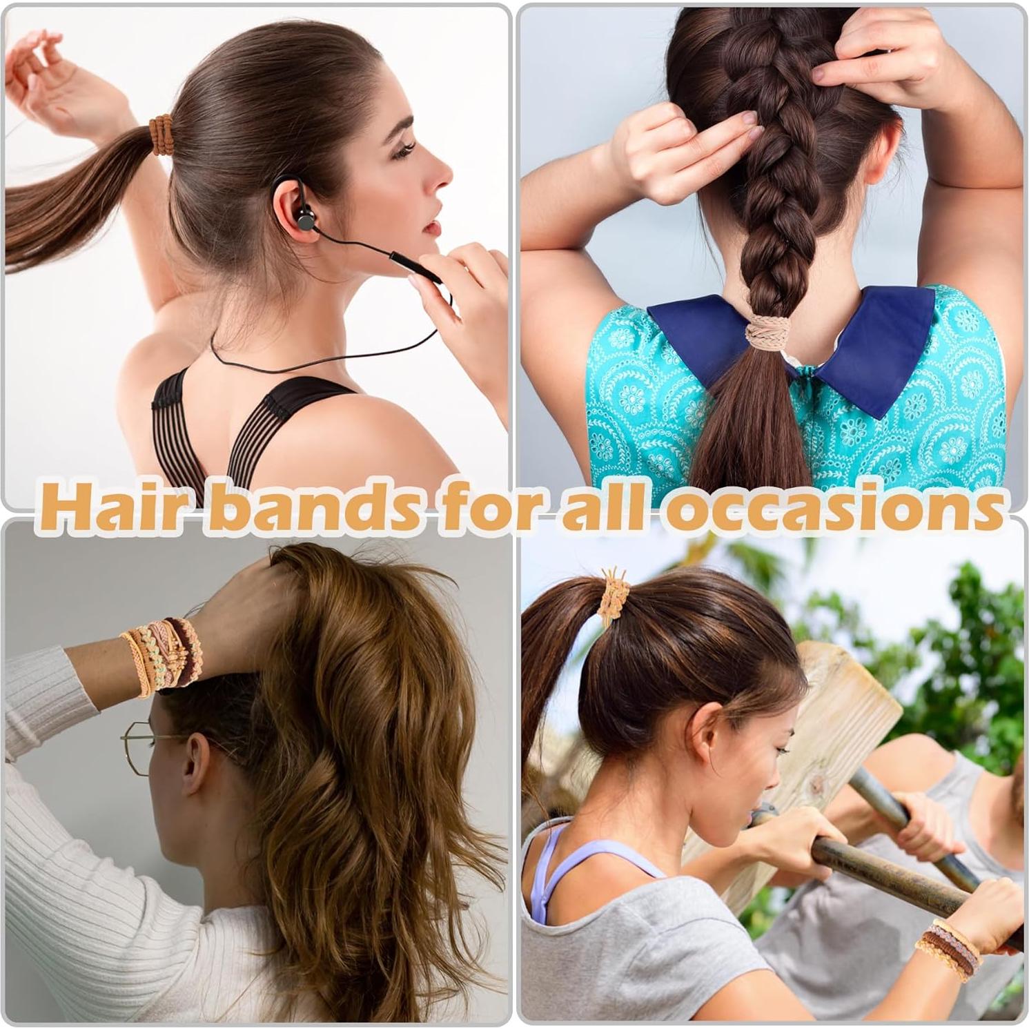 20 Gomas de Pelo Elásticas FECASIMY - Sin Daño, 6.35 cm