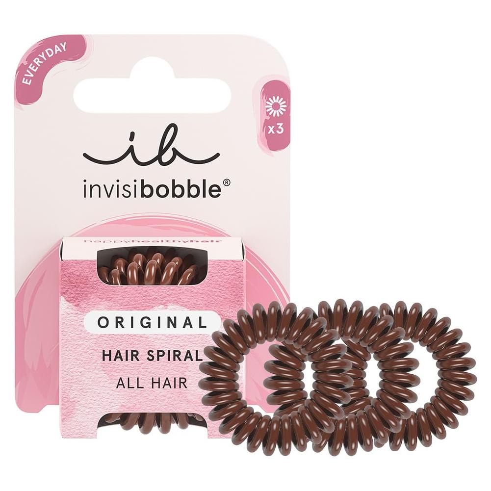 Gomas Espirales para el Cabello Invisibobble Original x3 Marrón