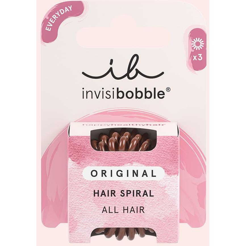 Gomas Espirales para el Cabello Invisibobble Original x3 Marrón