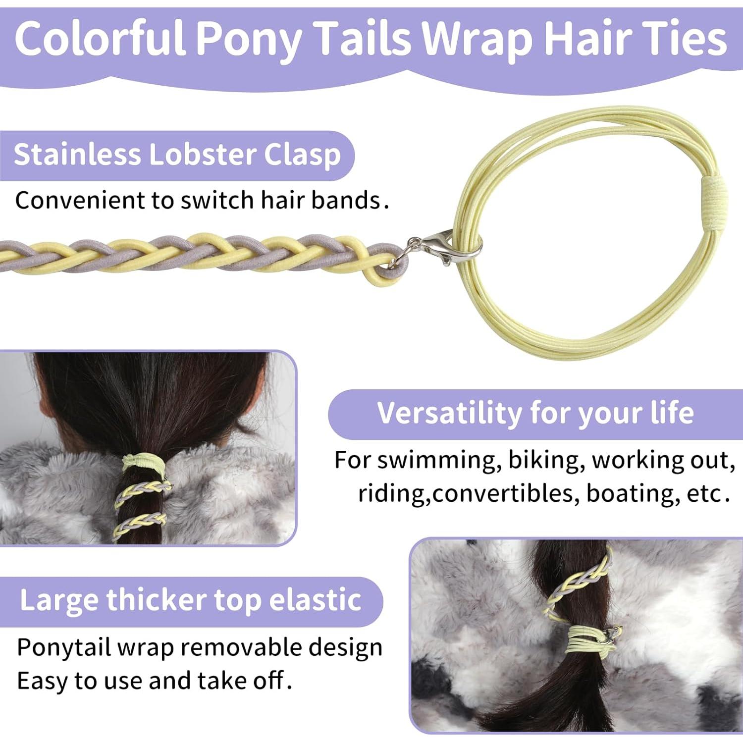 Tiras de Cabello en Espiral TBUKEOM - 4 Pcs Sin Daño, Multicolor