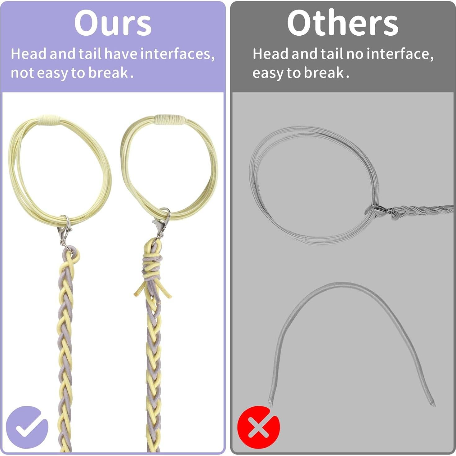 Tiras de Cabello en Espiral TBUKEOM - 4 Pcs Sin Daño, Multicolor