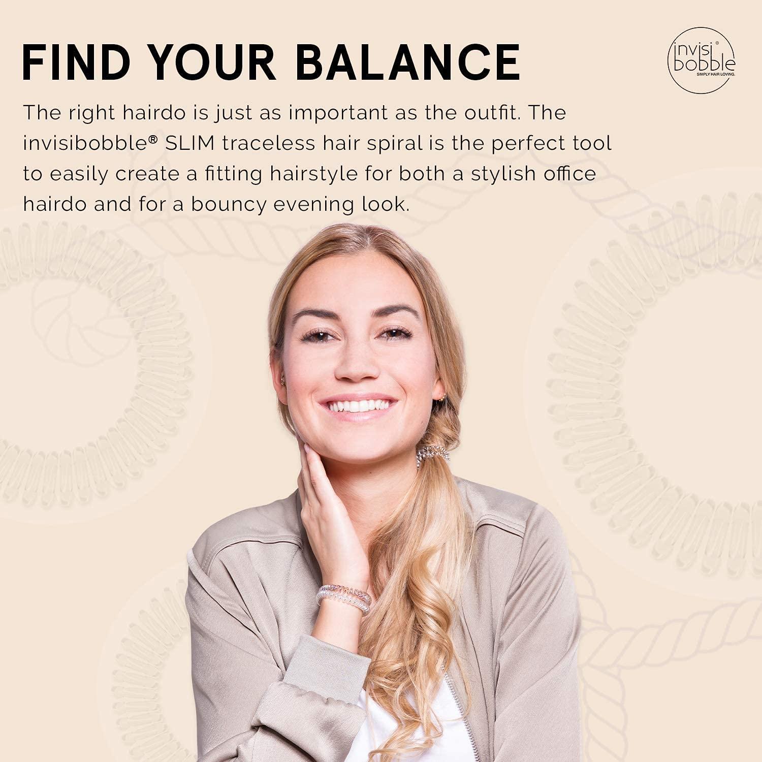 invisibobble SLIM Cromo Dulce - Lazos para Cabello Sin Marcas