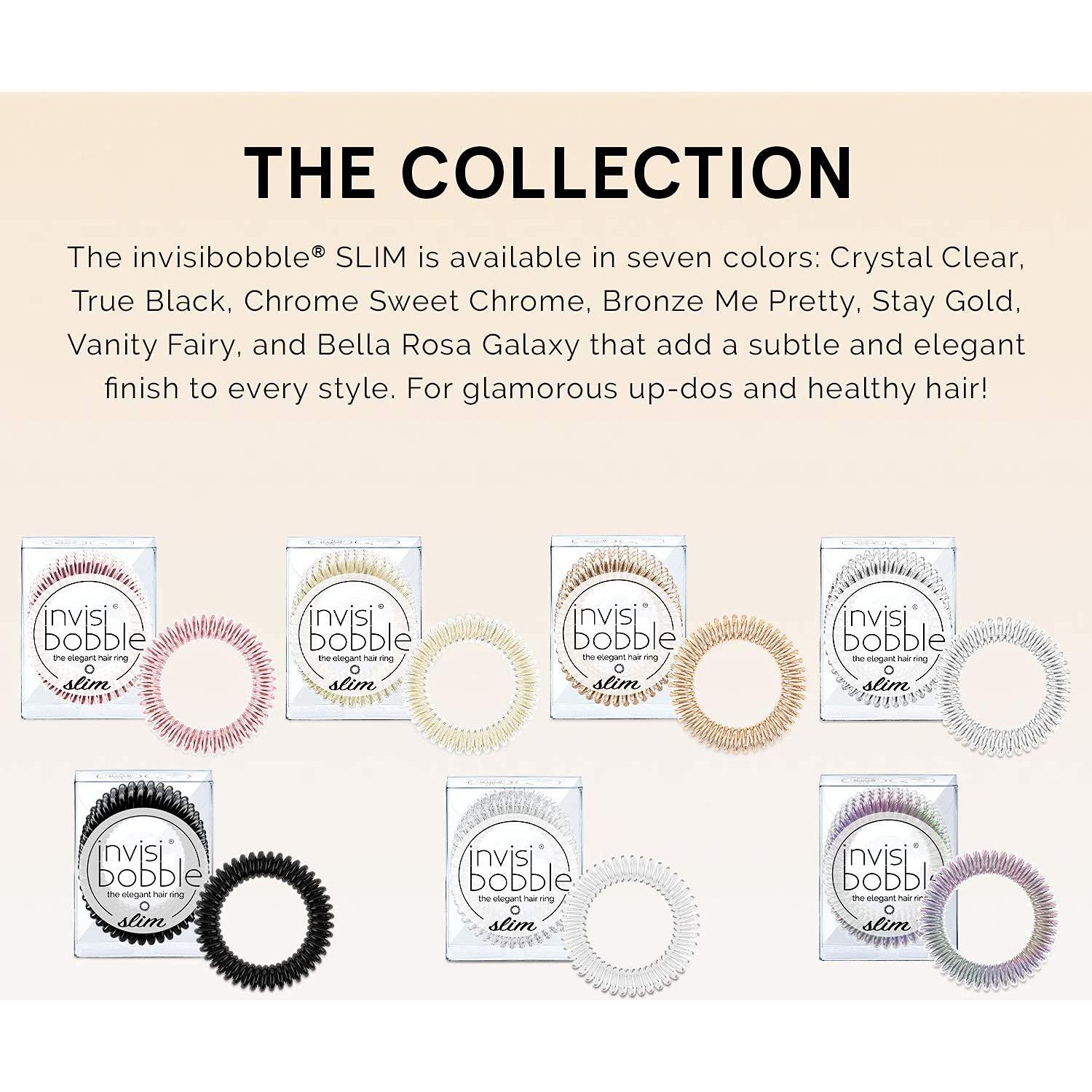 invisibobble SLIM Cromo Dulce - Lazos para Cabello Sin Marcas