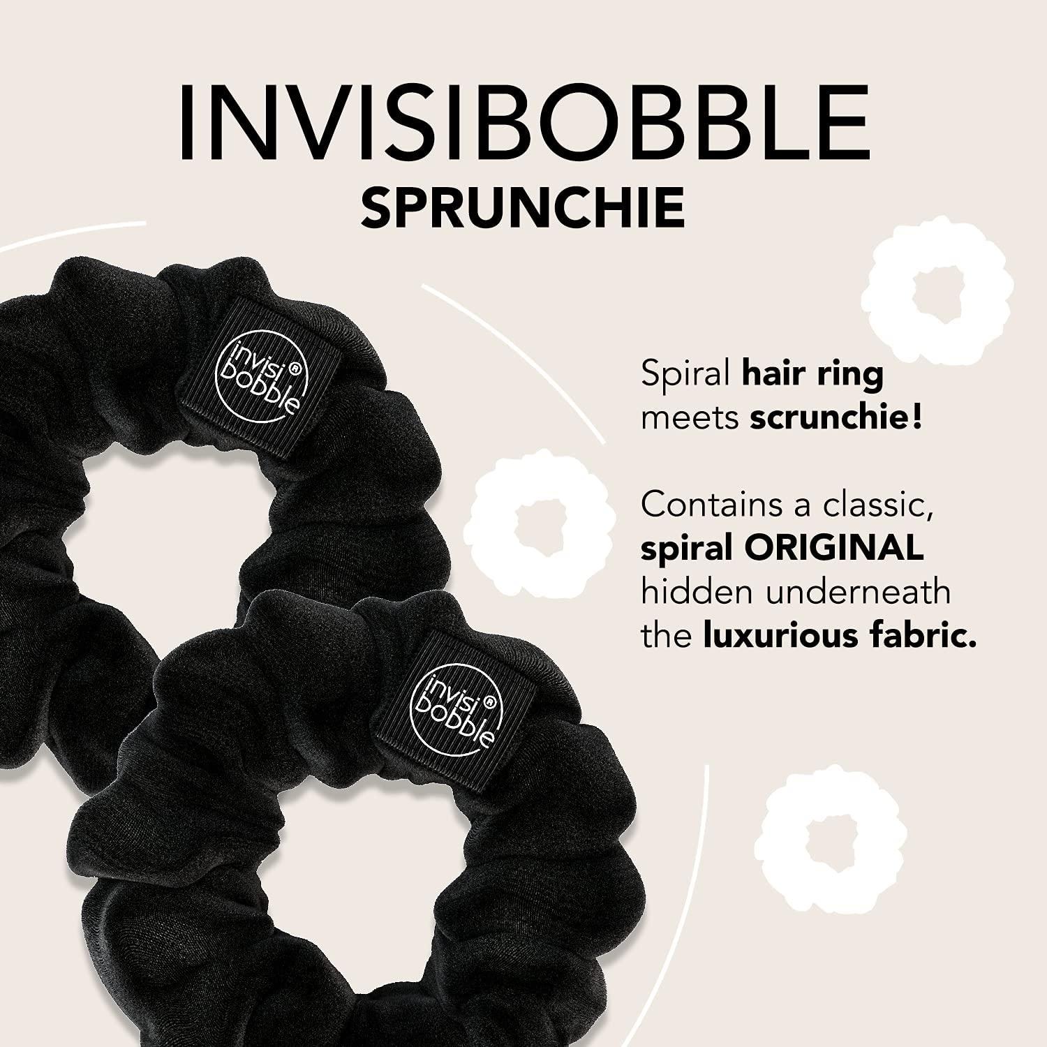 Invisibobble Sprunchie Anillo de Cabello Espiral Negro - 2 Unidades