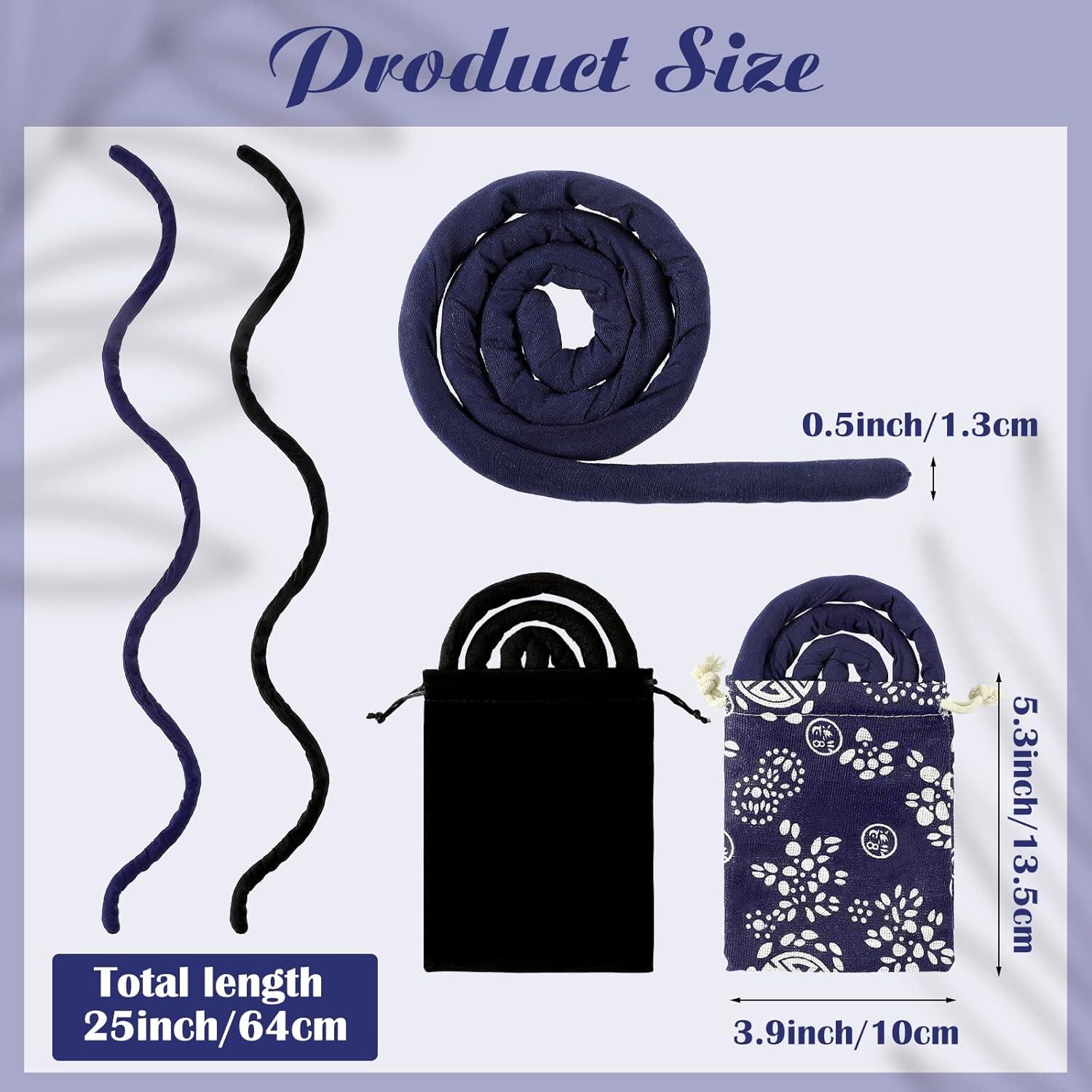 Corbatas de Cabello Espiral Hanaive 2 Pcs Patrón Vintage