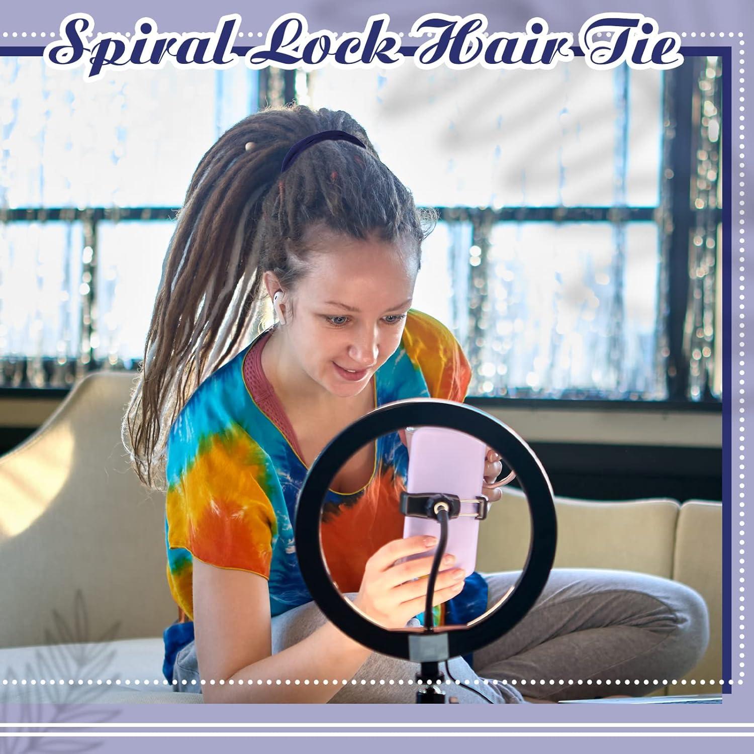 Corbatas de Cabello Espiral Hanaive 2 Pcs Patrón Vintage