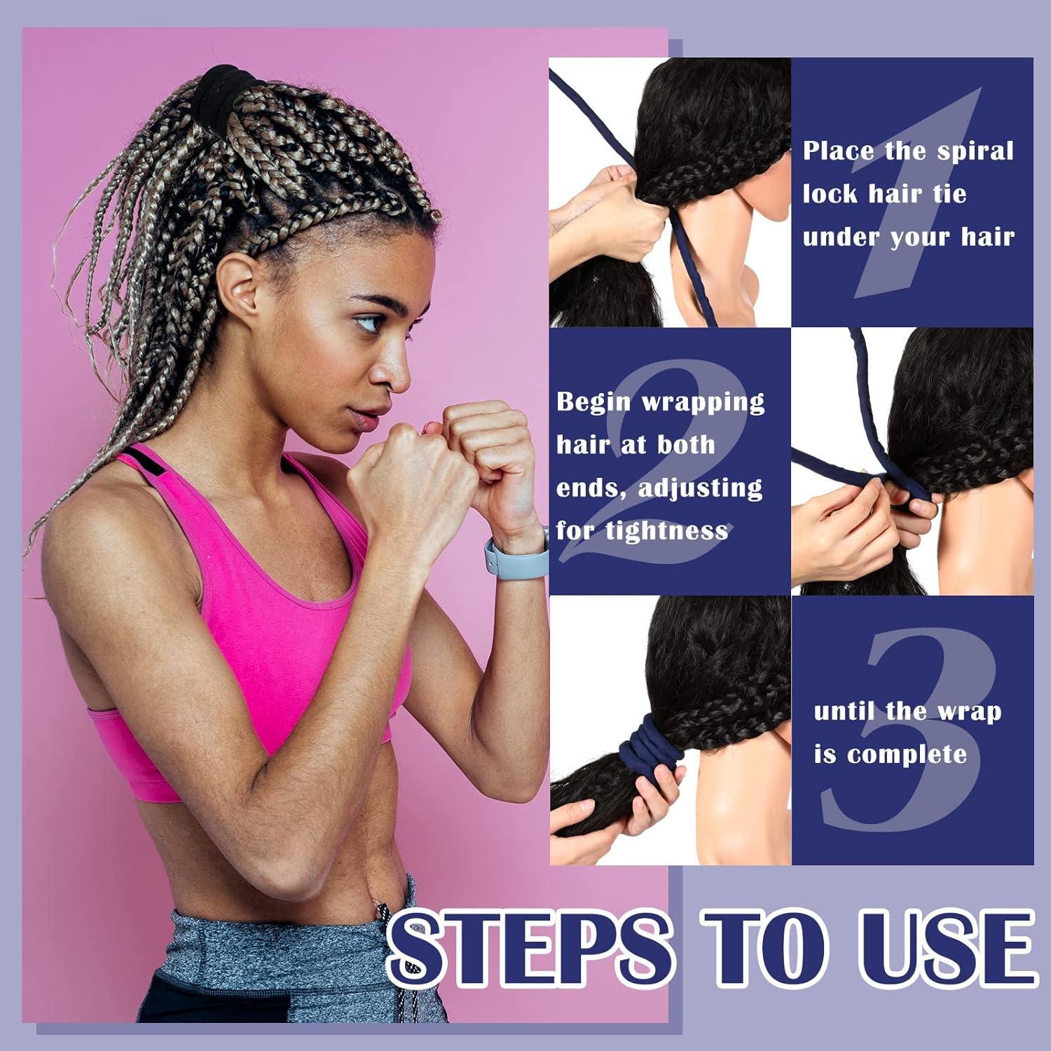 Corbatas de Cabello Espiral Hanaive 2 Pcs Patrón Vintage