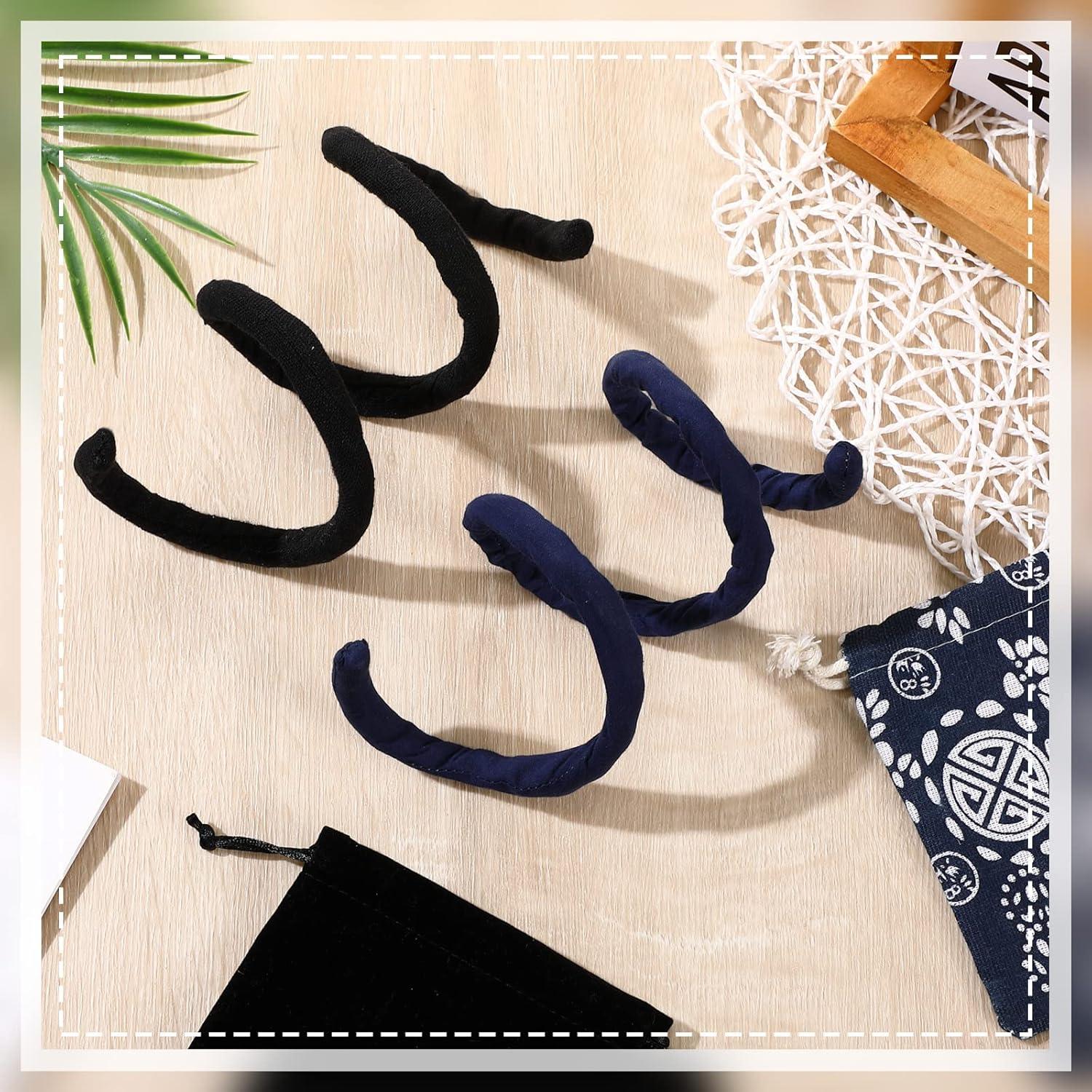 Corbatas de Cabello Espiral Hanaive 2 Pcs Patrón Vintage