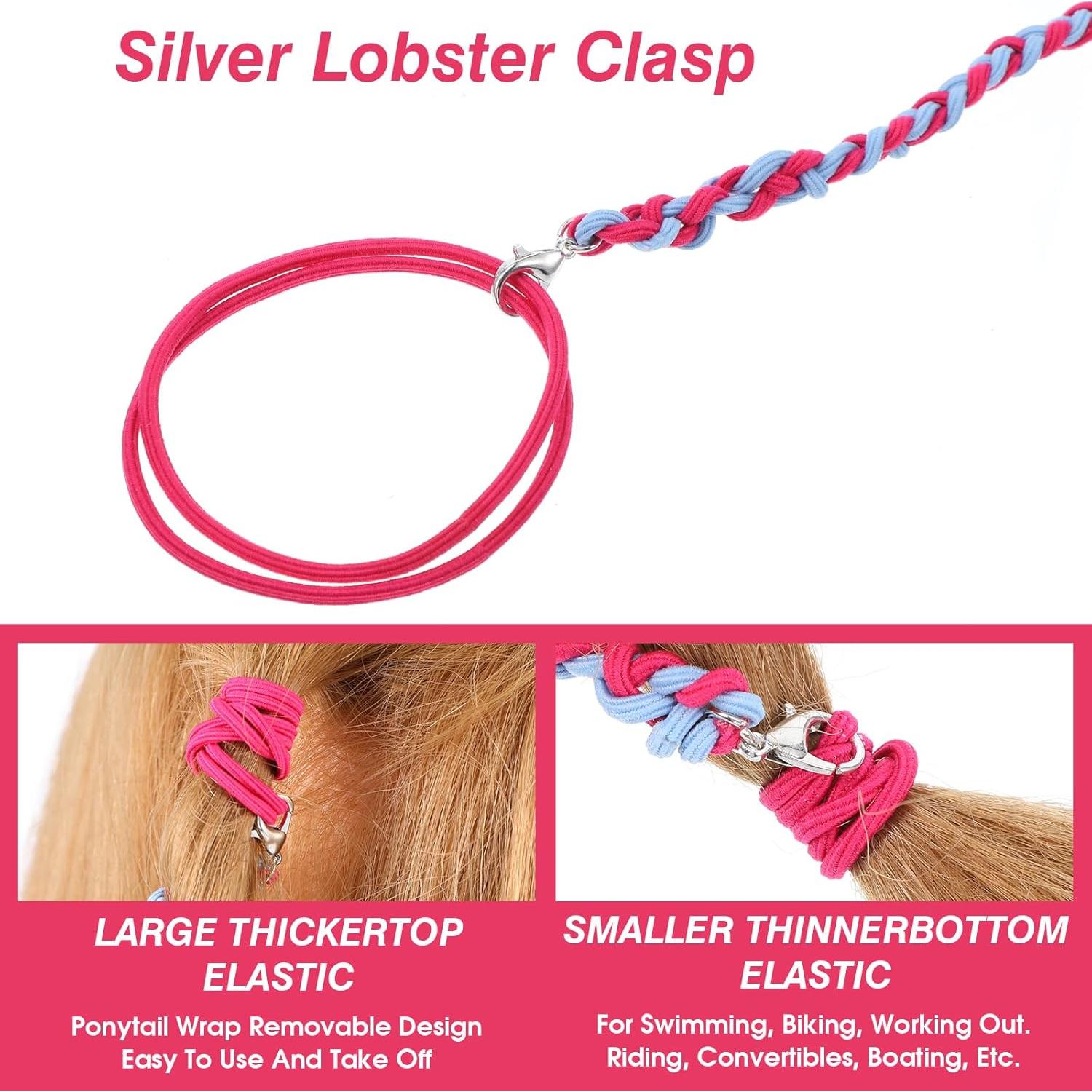 4 Bandas Trenzadas Espirales HJZHII 64cm Multicolor para Cabello