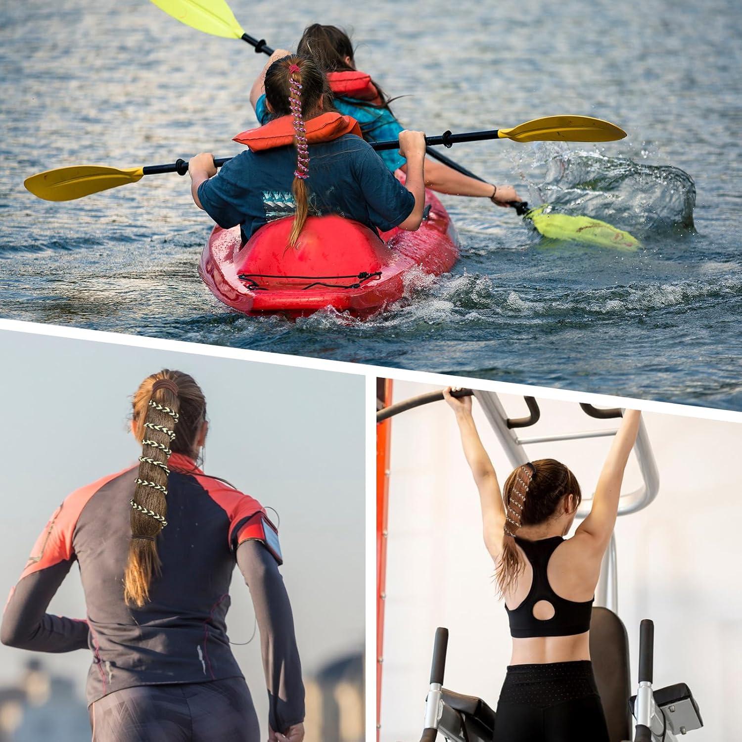 4 Bandas Trenzadas Espirales HJZHII 64cm Multicolor para Cabello