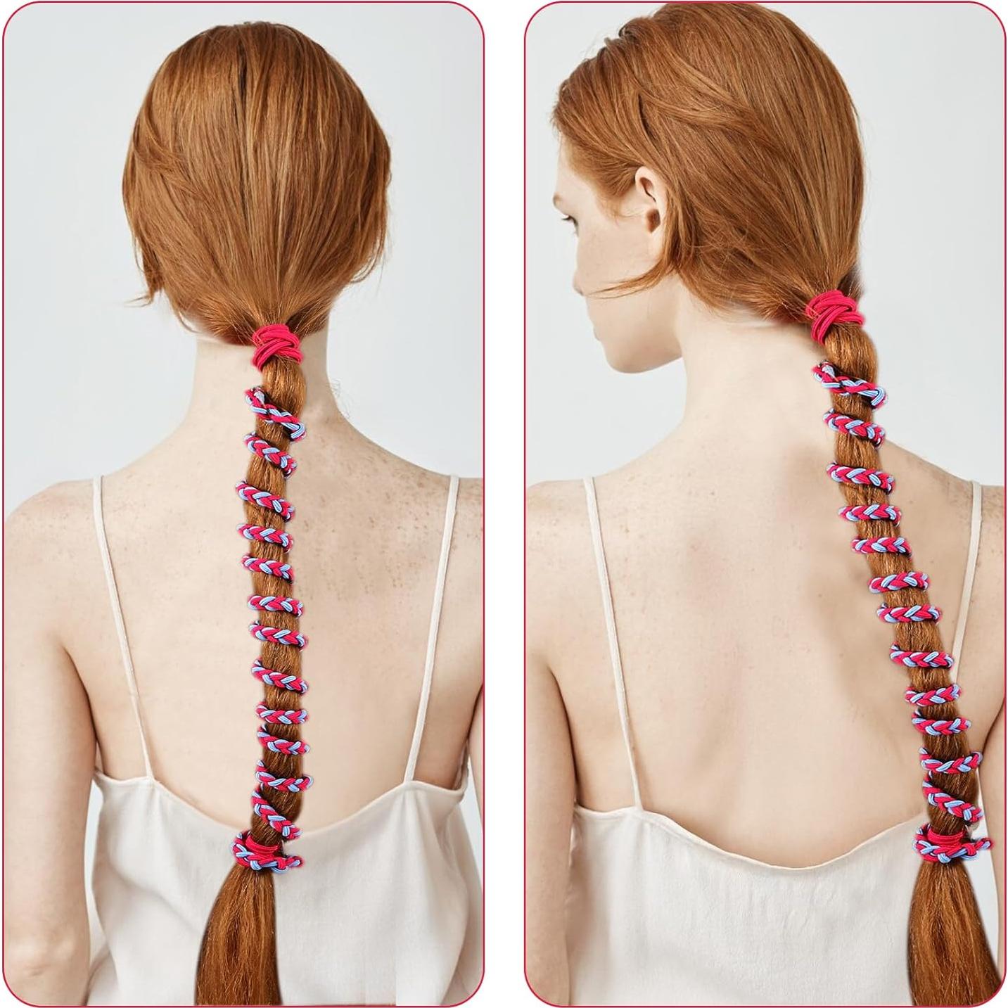 4 Bandas Trenzadas Espirales HJZHII 64cm Multicolor para Cabello