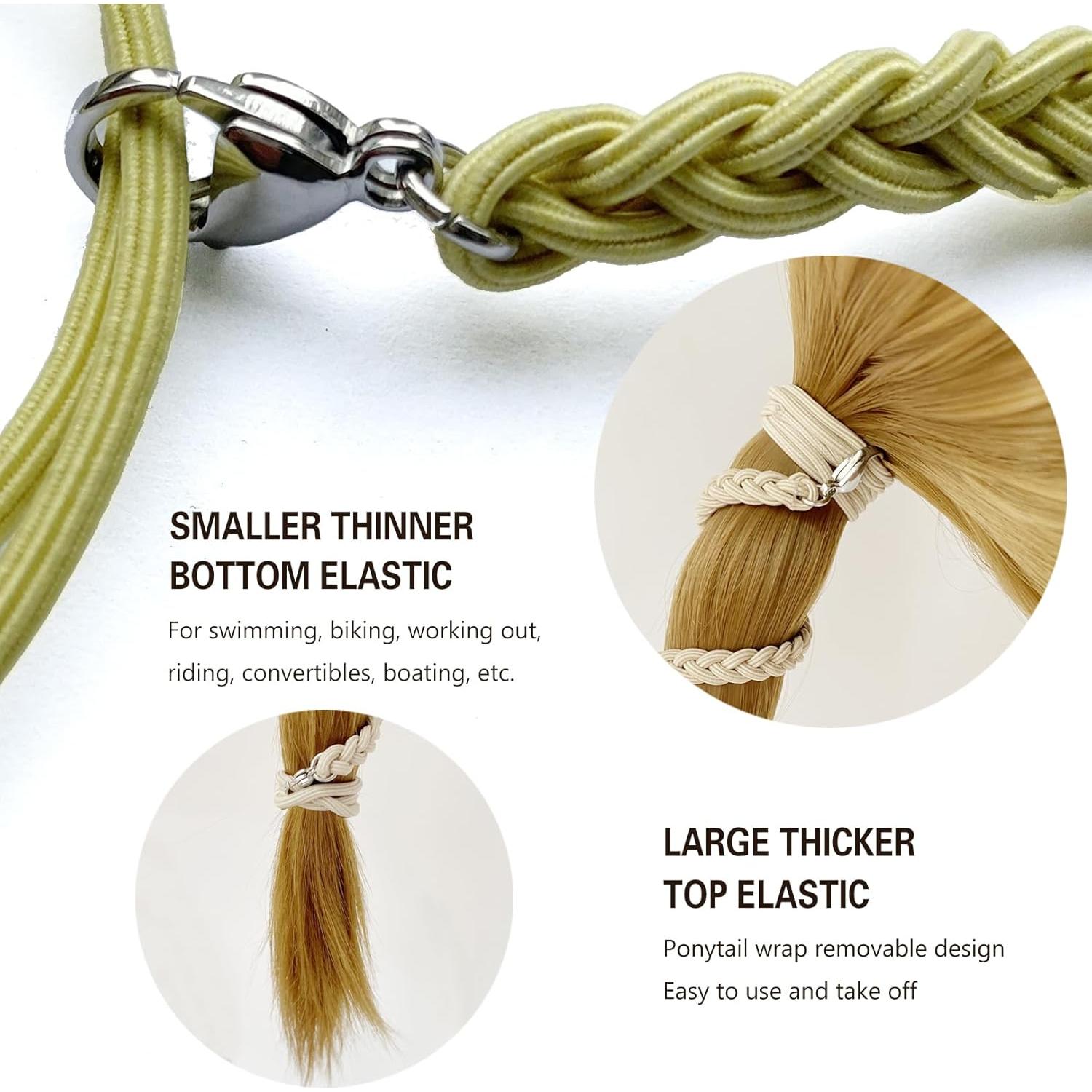 3 Paquetes de Sujetadores de Cabello SISYOUP 40 cm Elásticos