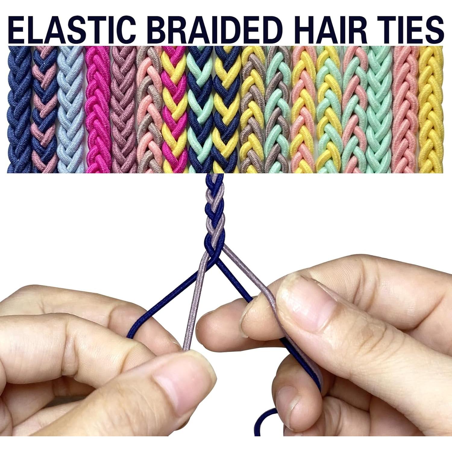 Coletas Espirales Elásticas DAOSUN 63.5 cm Coloridas - Paquete de 3