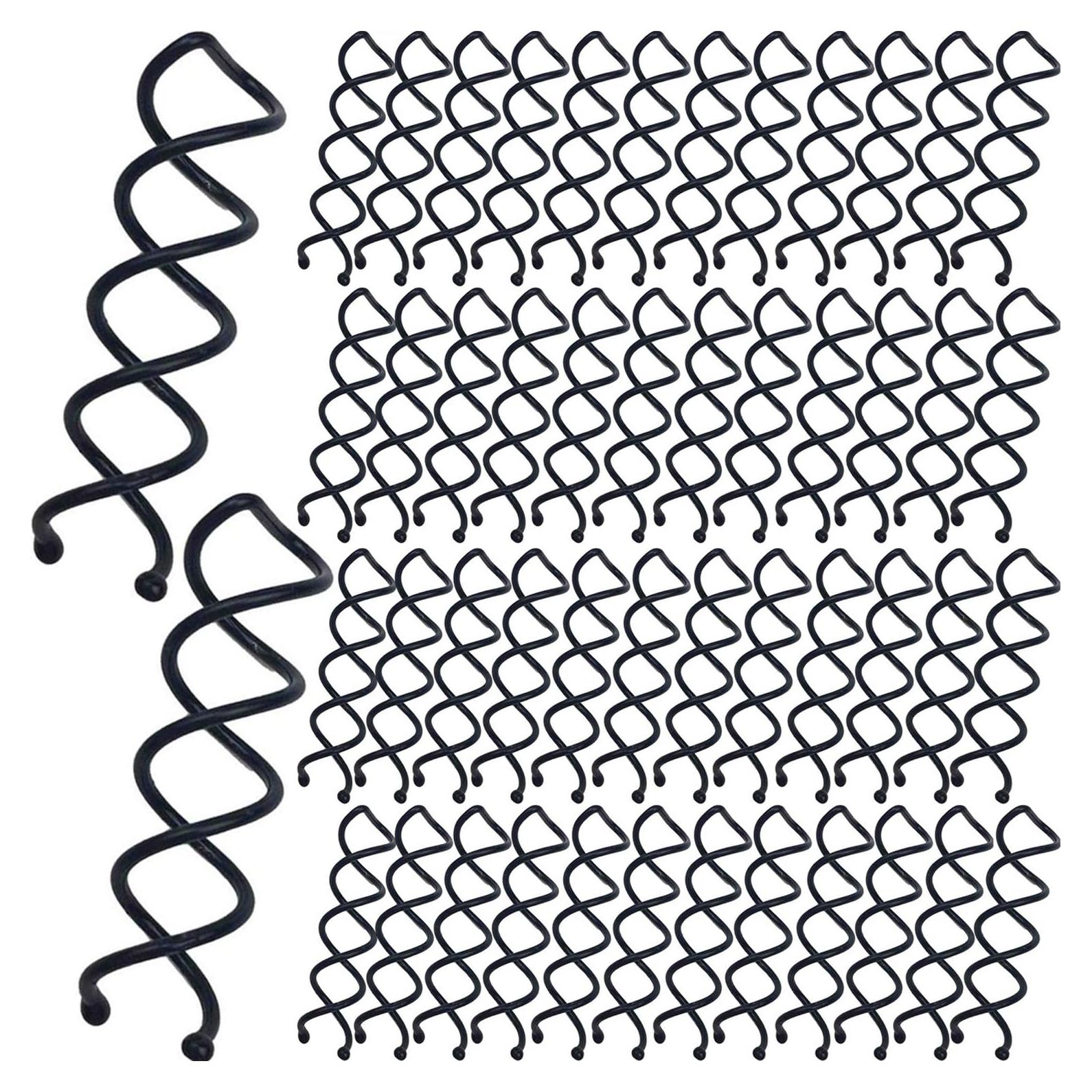 50 Horquillas Espirales de Metal Hyamass para Cabello Negro