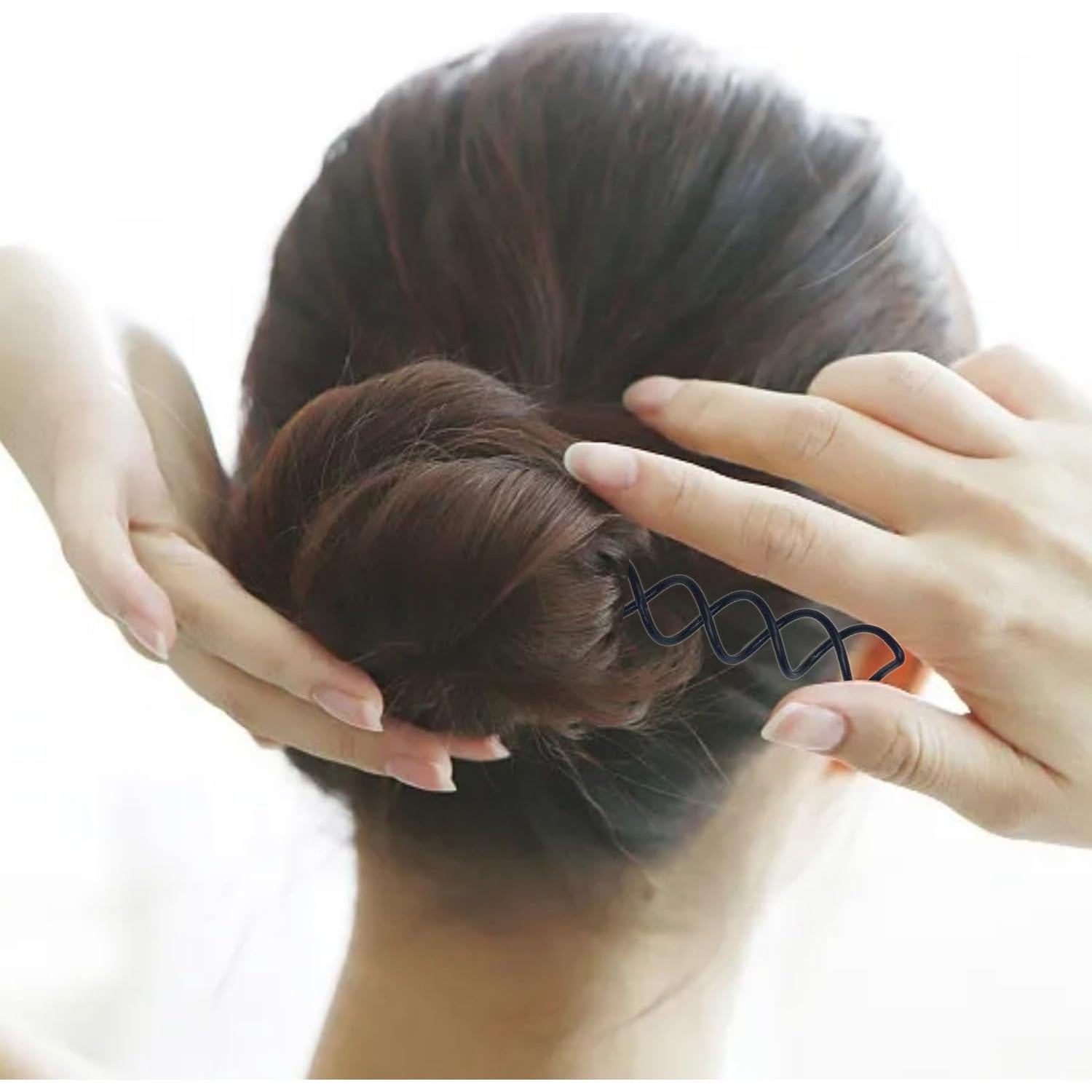 50 Horquillas Espirales de Metal Hyamass para Cabello Negro