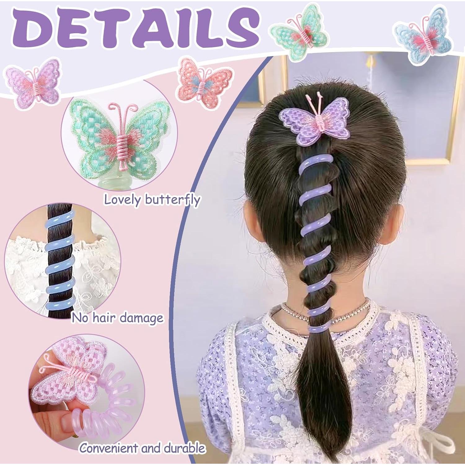 8 Bandas de Pelo de Alambre de Teléfono Mariposa RAINBOW WSK