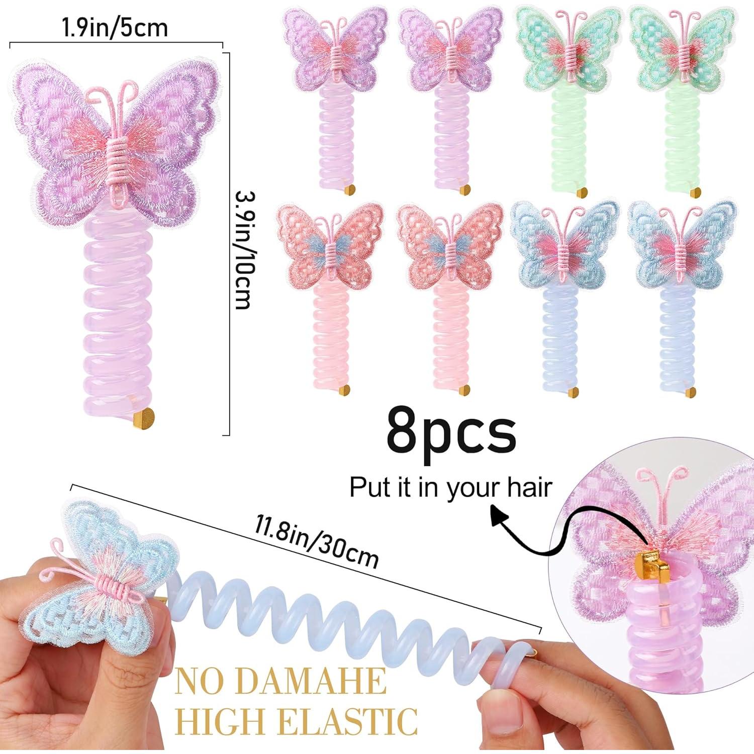 8 Bandas de Pelo de Alambre de Teléfono Mariposa RAINBOW WSK