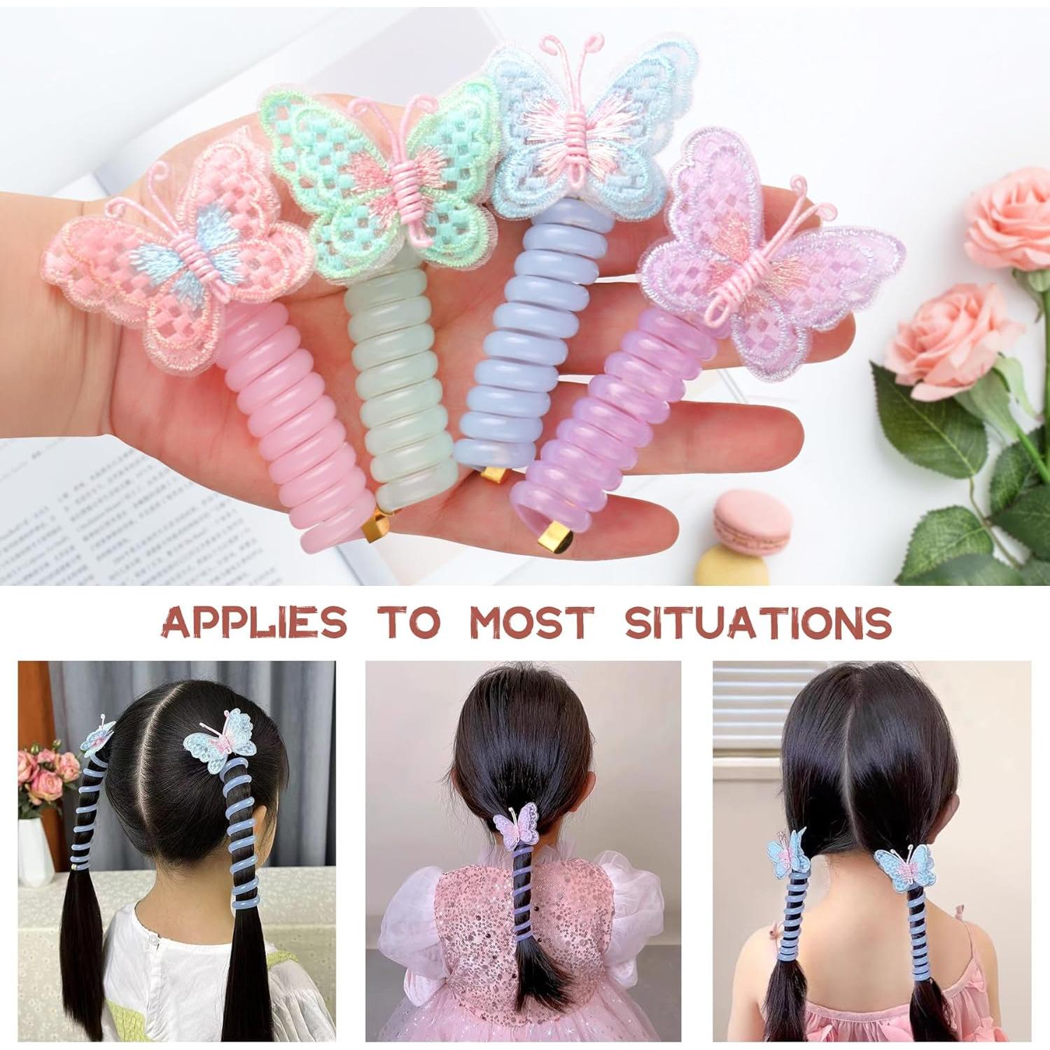 8 Bandas de Pelo de Alambre de Teléfono Mariposa RAINBOW WSK