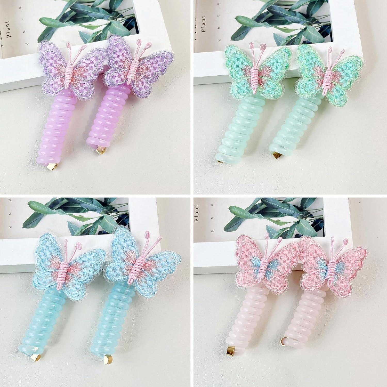 8 Bandas de Pelo de Alambre de Teléfono Mariposa RAINBOW WSK