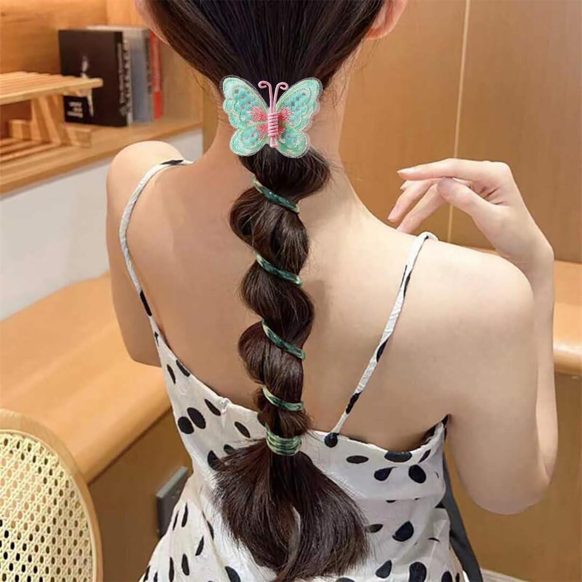 8 Bandas de Pelo de Alambre de Teléfono Mariposa RAINBOW WSK