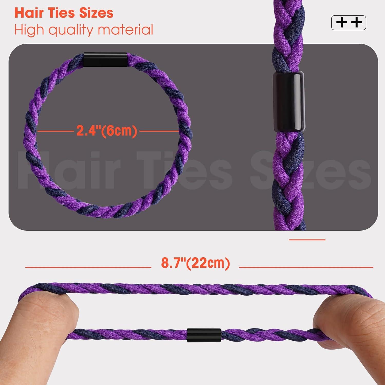 Coletas para Cabello Grueso y Rizado EasYoung 10 Piezas