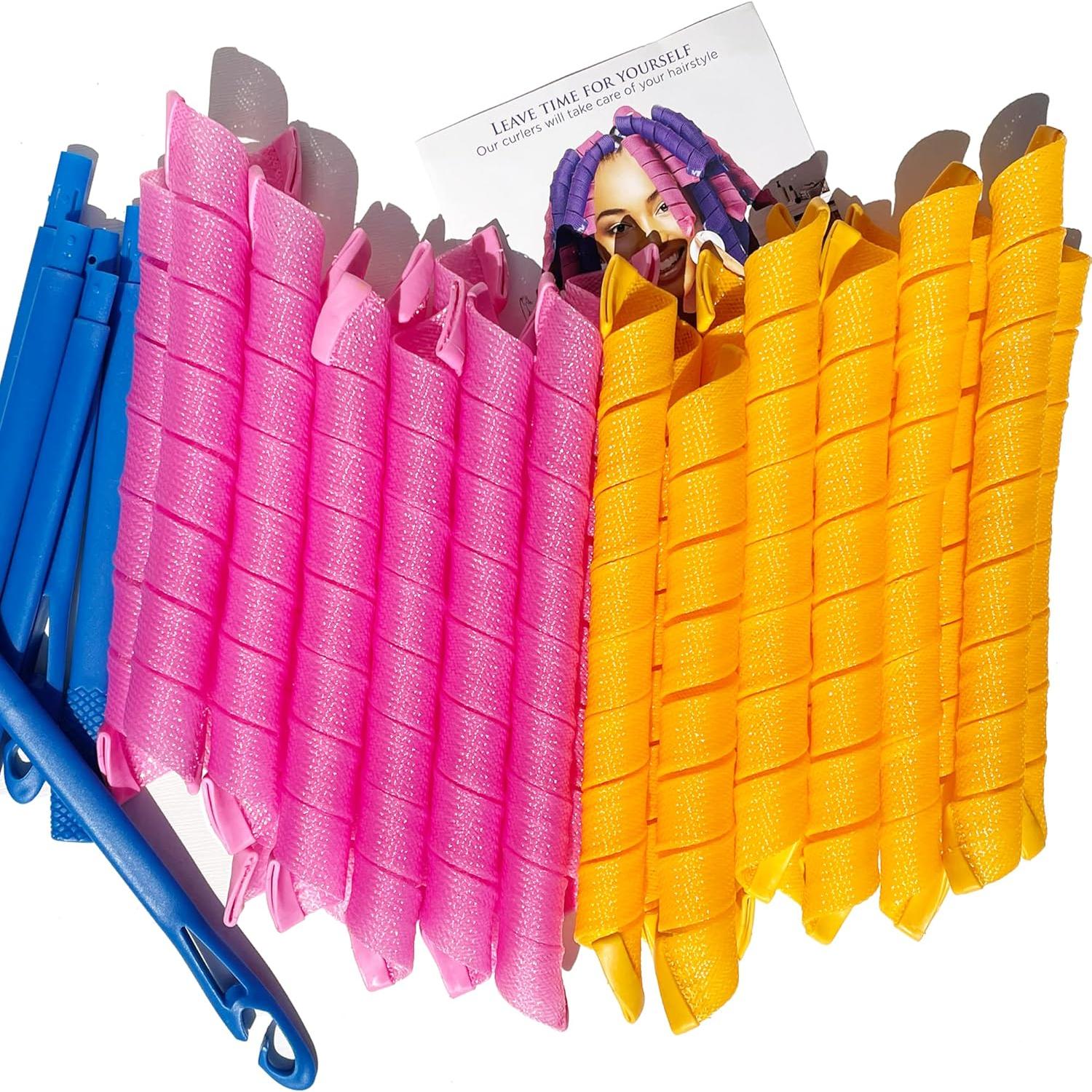 50 Rulos de Pelo Espiral Sin Calor MC-MAGIC CURLER 55.88 cm