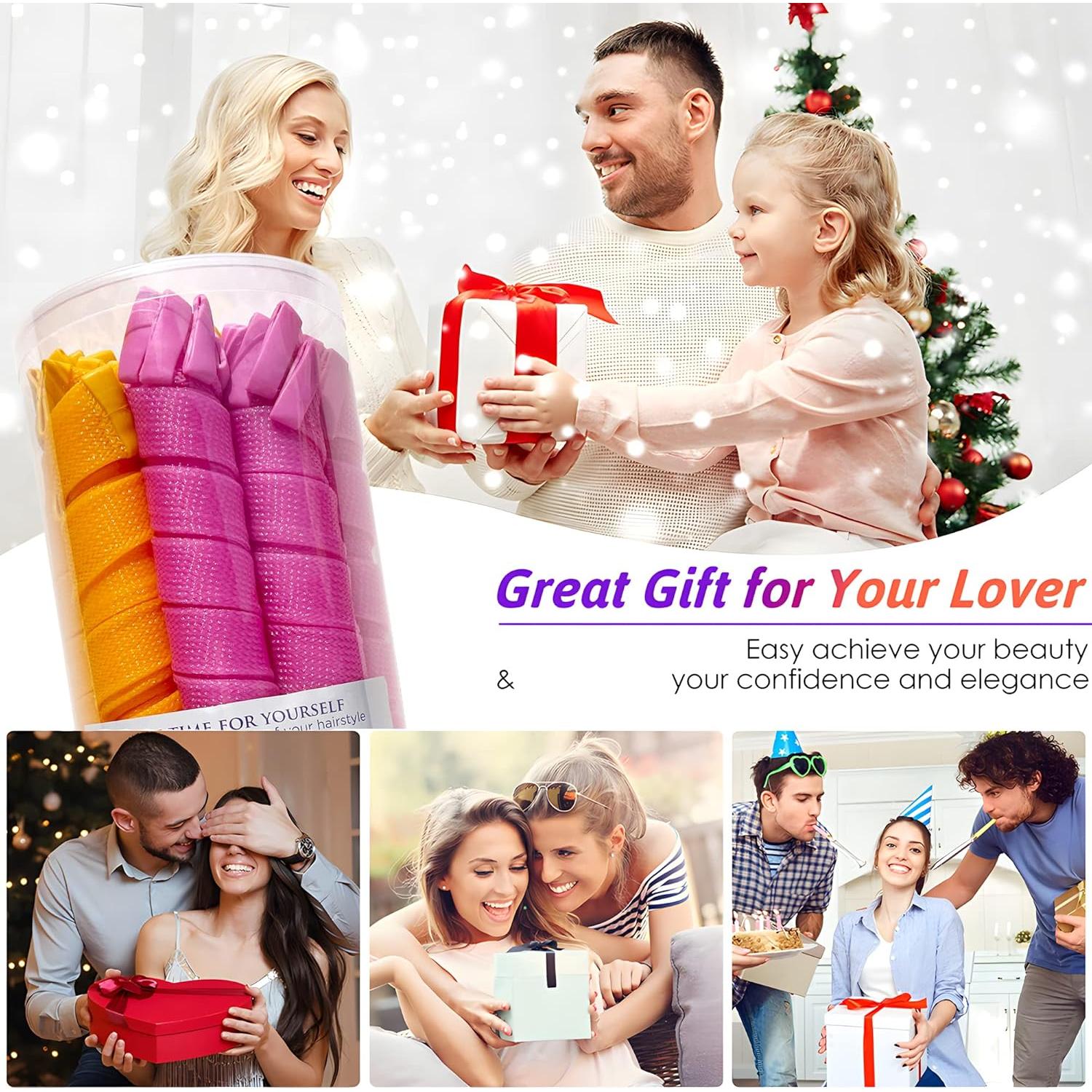 50 Rulos de Pelo Espiral Sin Calor MC-MAGIC CURLER 55.88 cm