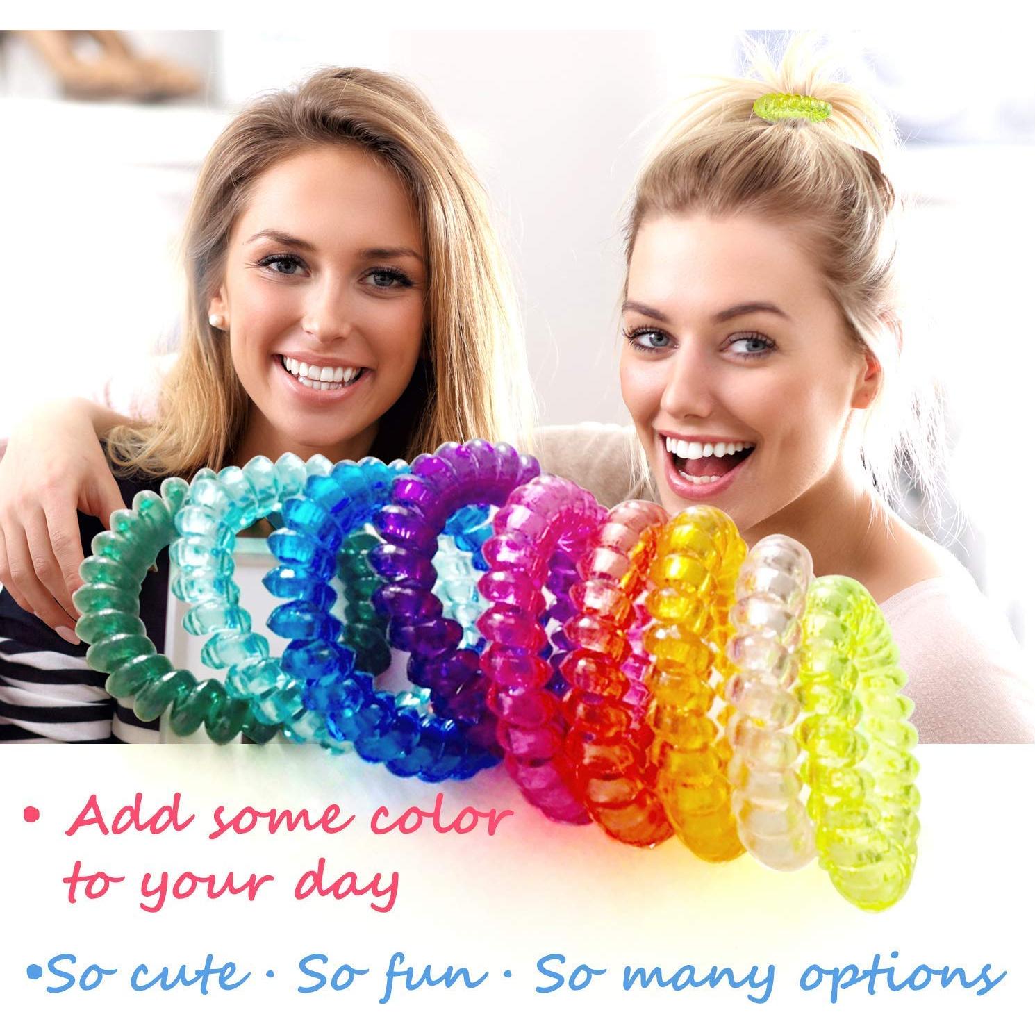 Tiras de Cabello Espirales 79STYLE 50pcs Coloridos Sin Daño