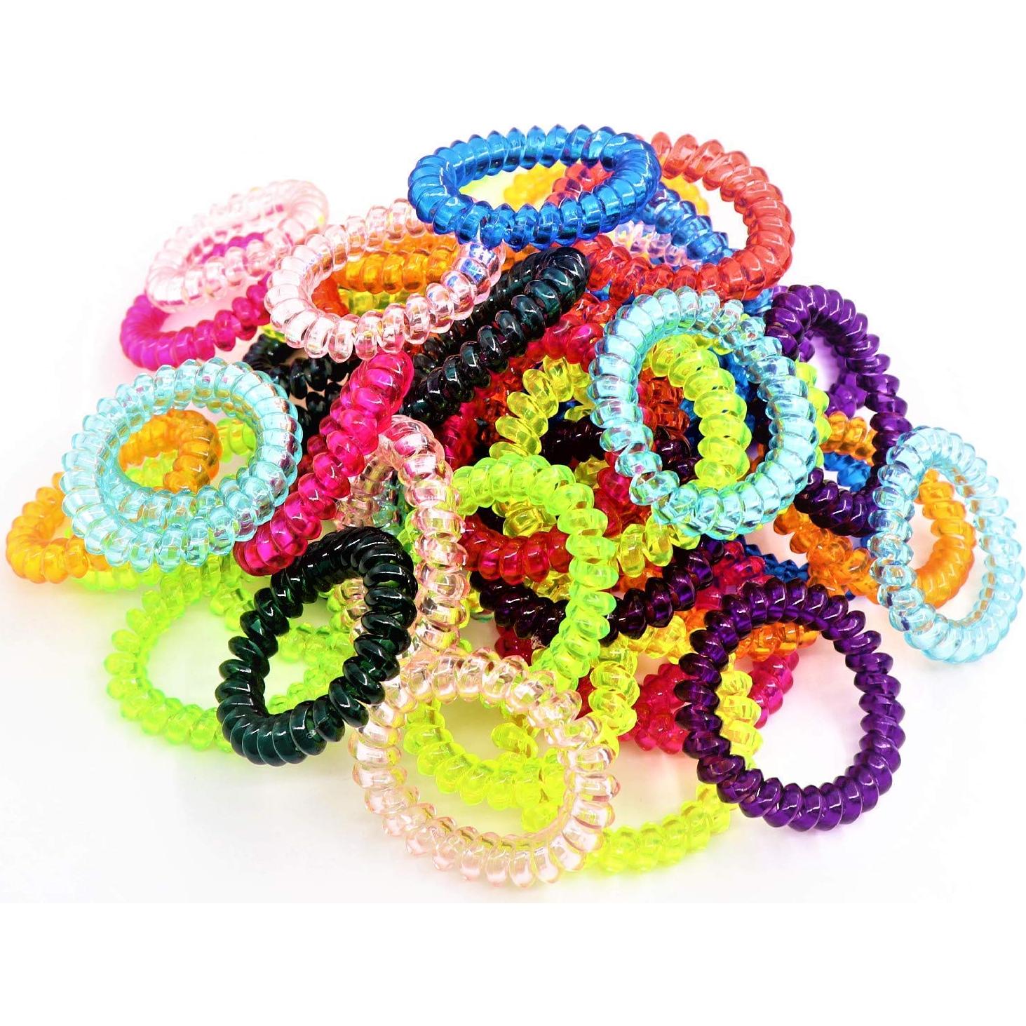 Tiras de Cabello Espirales 79STYLE 50pcs Coloridos Sin Daño