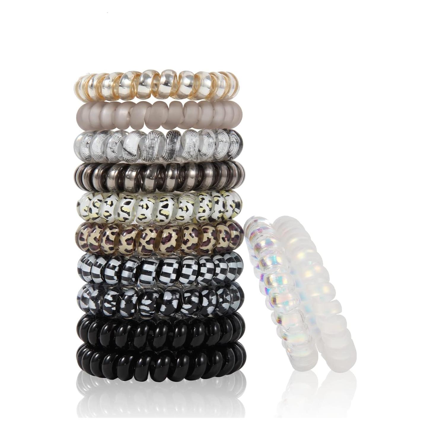 Tiras de Cabello Espirales Emrlyr 12PCS Impermeables 14cm