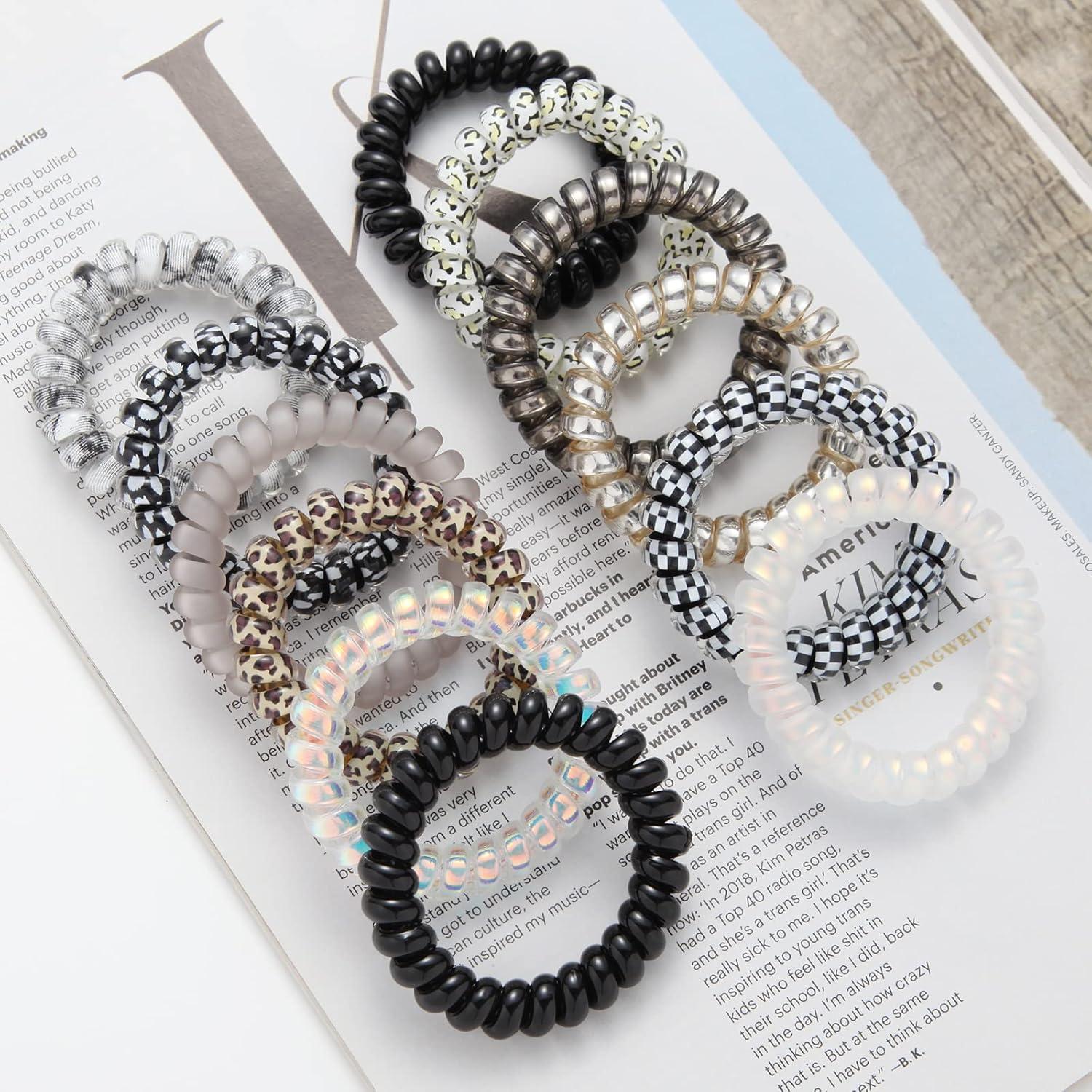 Tiras de Cabello Espirales Emrlyr 12PCS Impermeables 14cm