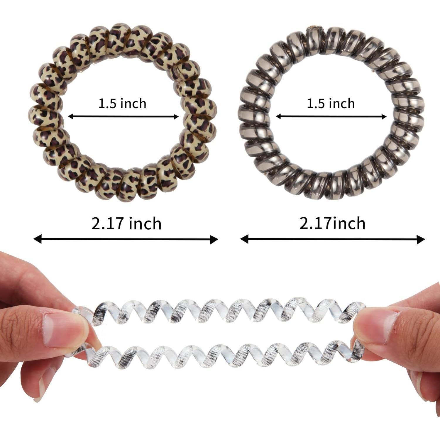 Tiras de Cabello Espirales Emrlyr 12PCS Impermeables 14cm