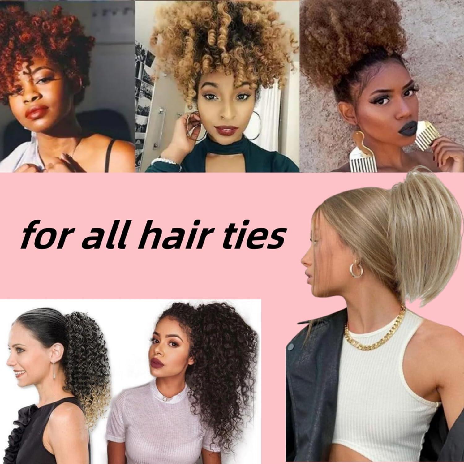 Scrunchies de Satén Ajustables BINCUBE - 2 Pcs para Cabello Rizado