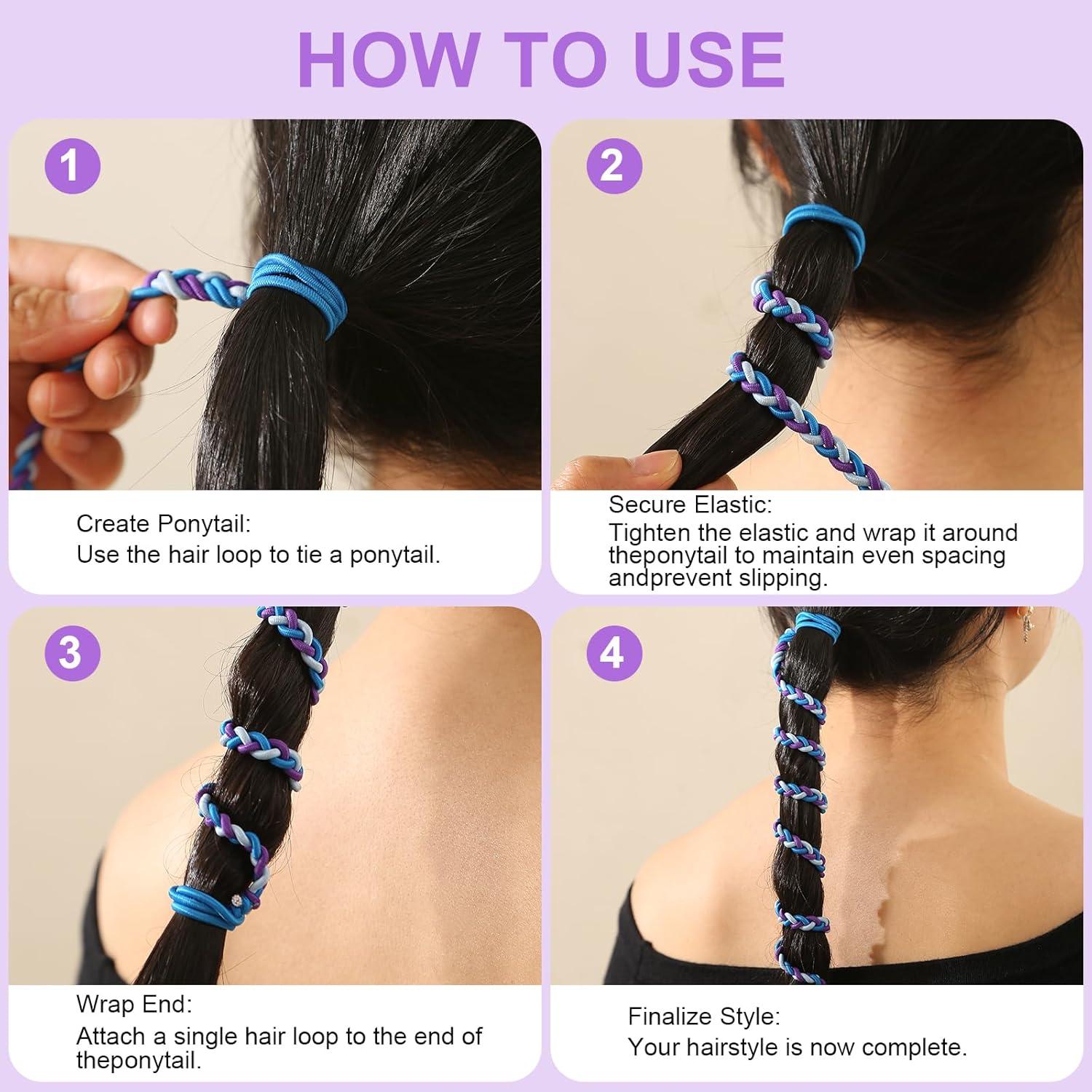 Gomas para el Cabello THJ 2.5mm Sin Enredos 4 PCS Mezcla