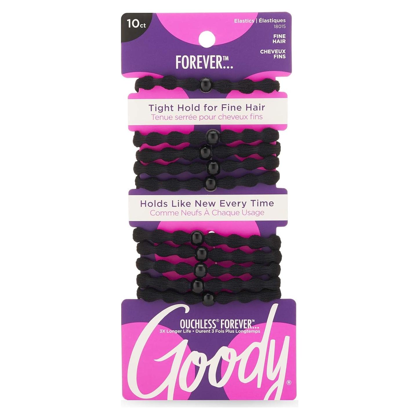 Elásticos para Cabello Goody Ouchless 10 Unidades Negro