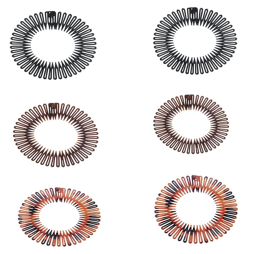 Diademas de Peine YALLNASL Zig Zag 6 Piezas 3 Colores