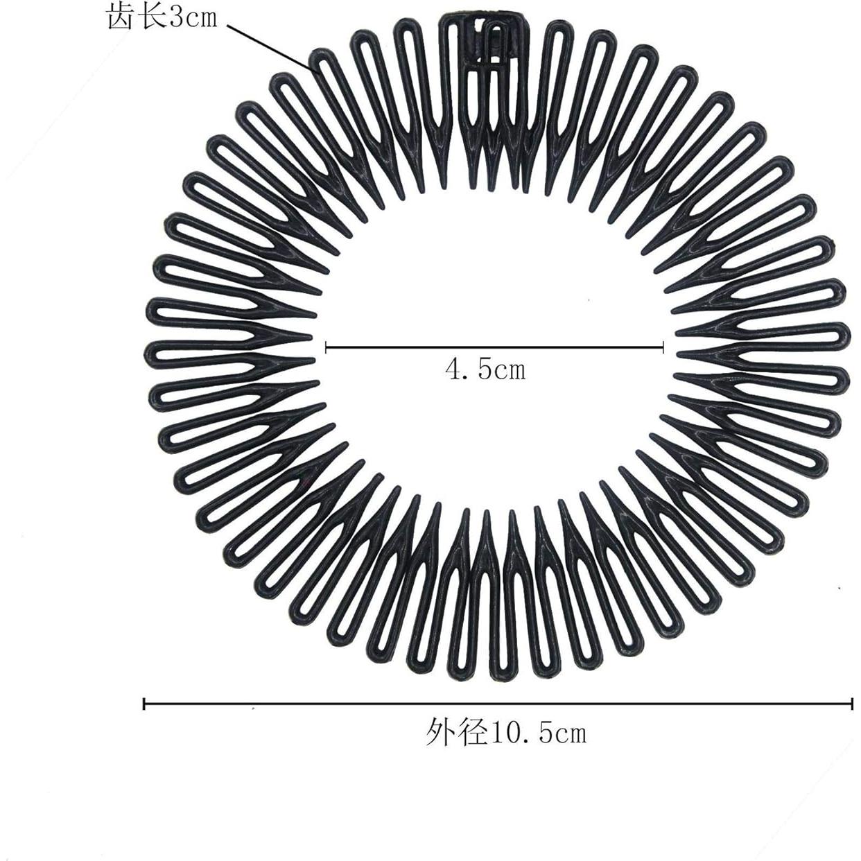 Diademas de Peine YALLNASL Zig Zag 6 Piezas 3 Colores