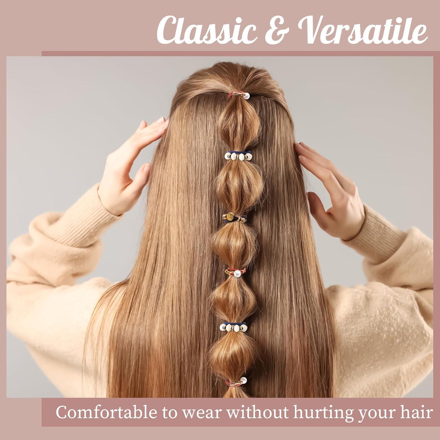 Lazos de Pelo Boho Lolalet - 12 Pcs, Elásticos y Suaves