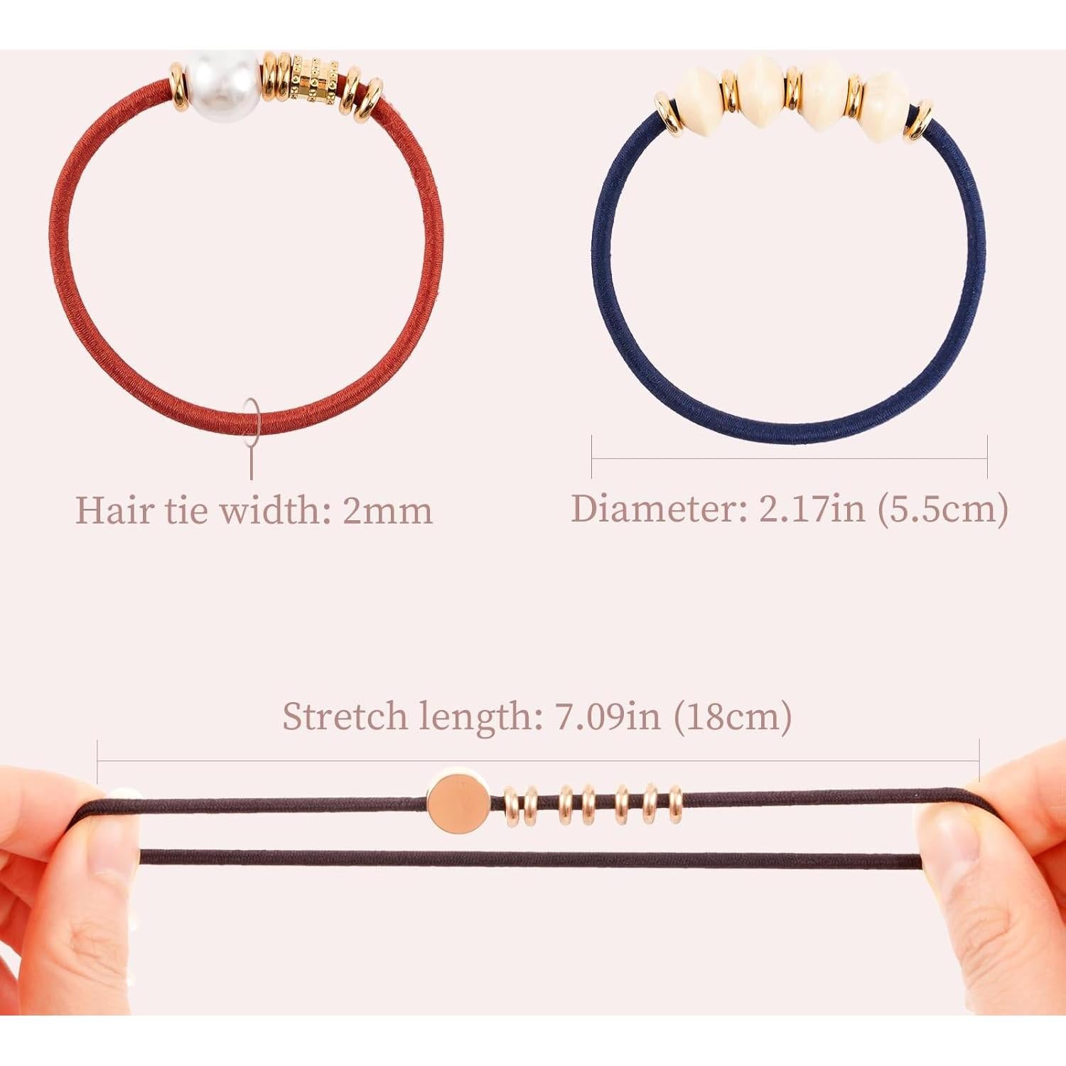 Lazos de Pelo Boho Lolalet - 12 Pcs, Elásticos y Suaves