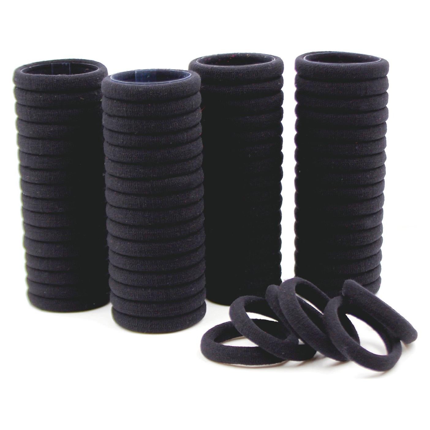 Bandas de Goma para Cabello CYWLIFE 100 PCS Negras 8.5mm