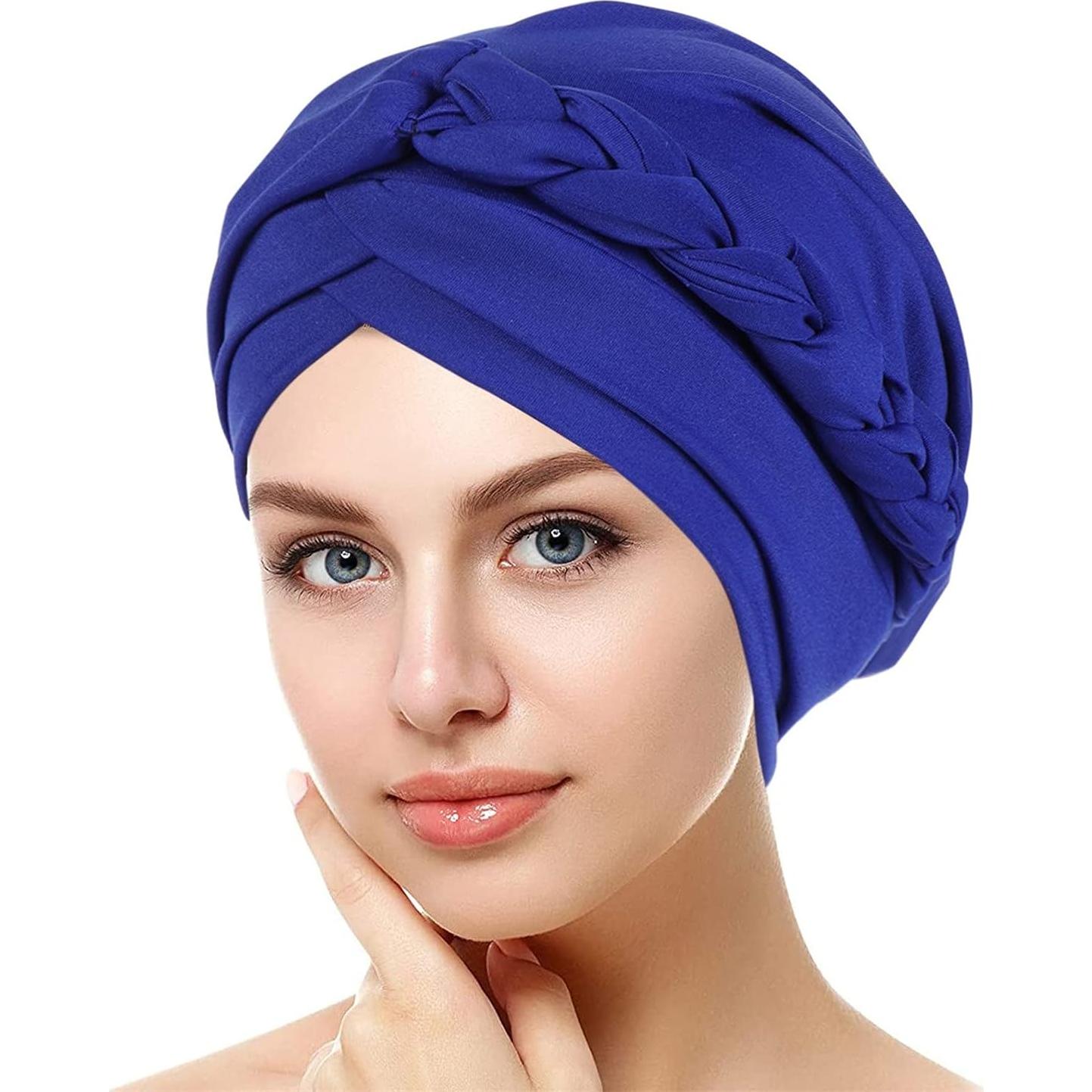 Turban for Women with Hair Loss Adjustable Ethnic Wrap Braid Tied Headwear Stylish Breathable Sun Hat