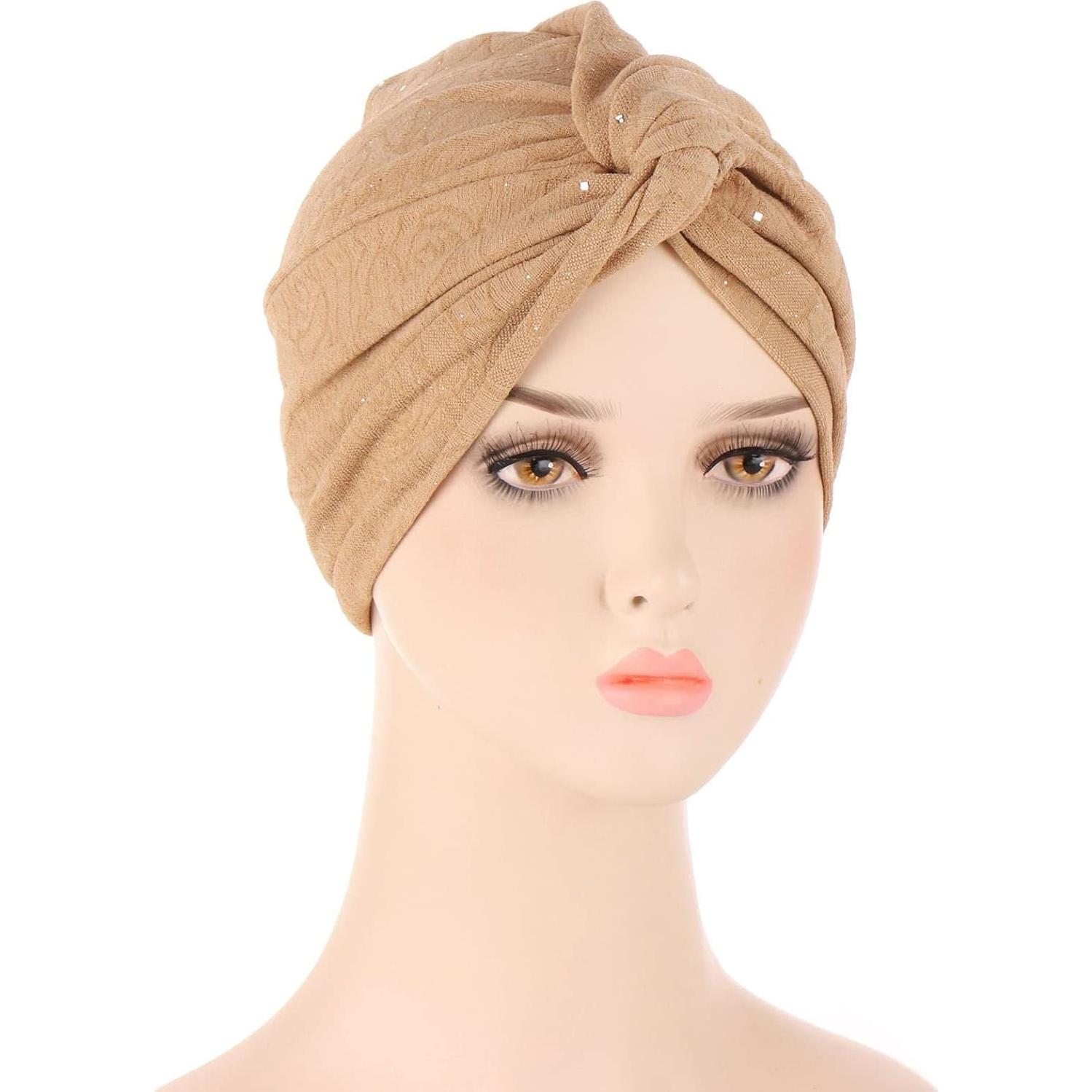 Turban for Women with Hair Loss Stylish Tied Turbans Knot Bonnet Headwrap Hat for Fashionable Comfort