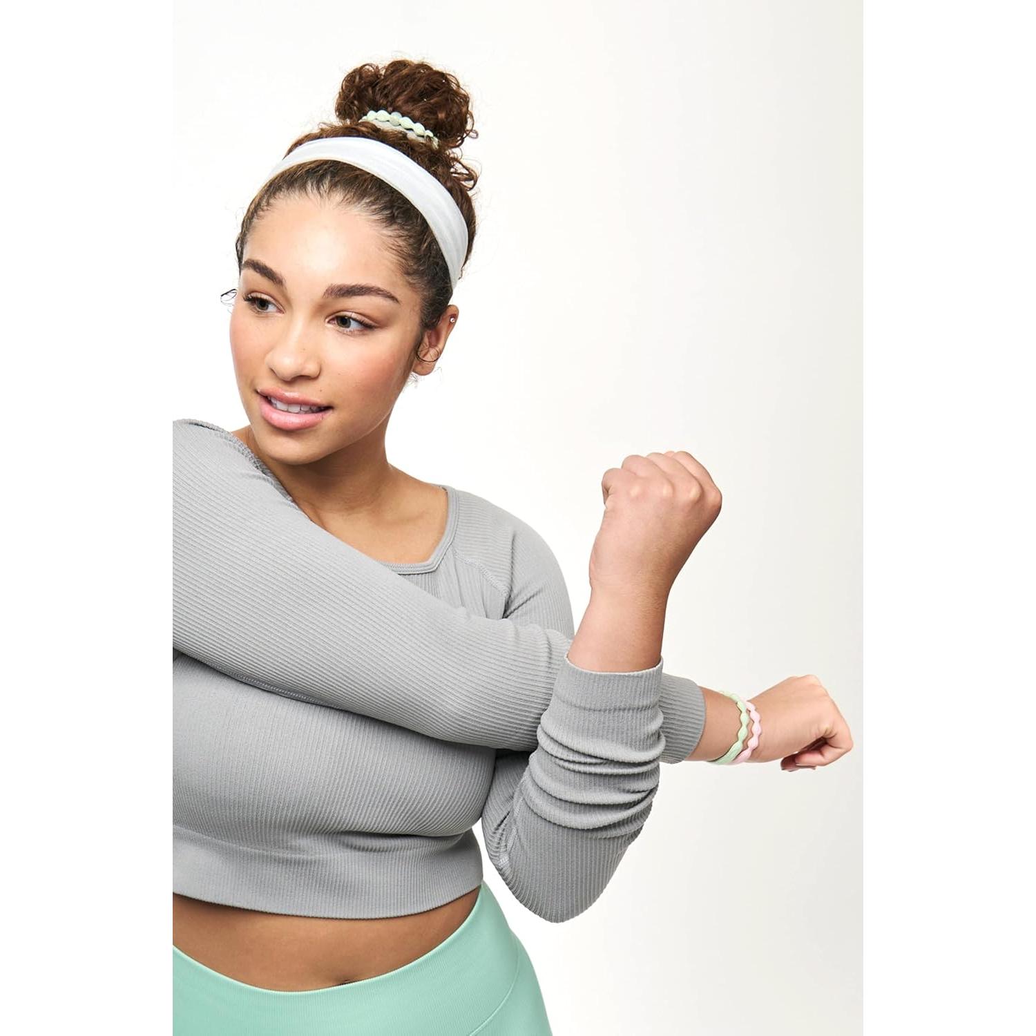 Gomas de Pelo Elásticas Goody Sport Forever - 10 Unidades, Brillan en la Oscuridad, 3X Más Fuertes