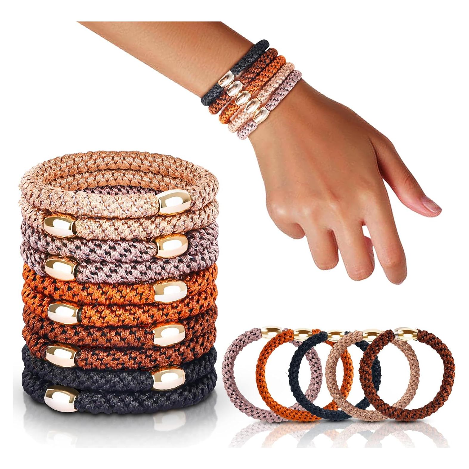 Coletas Elásticas Gruesas FORENEE - 10PCS Neutro para Cabello